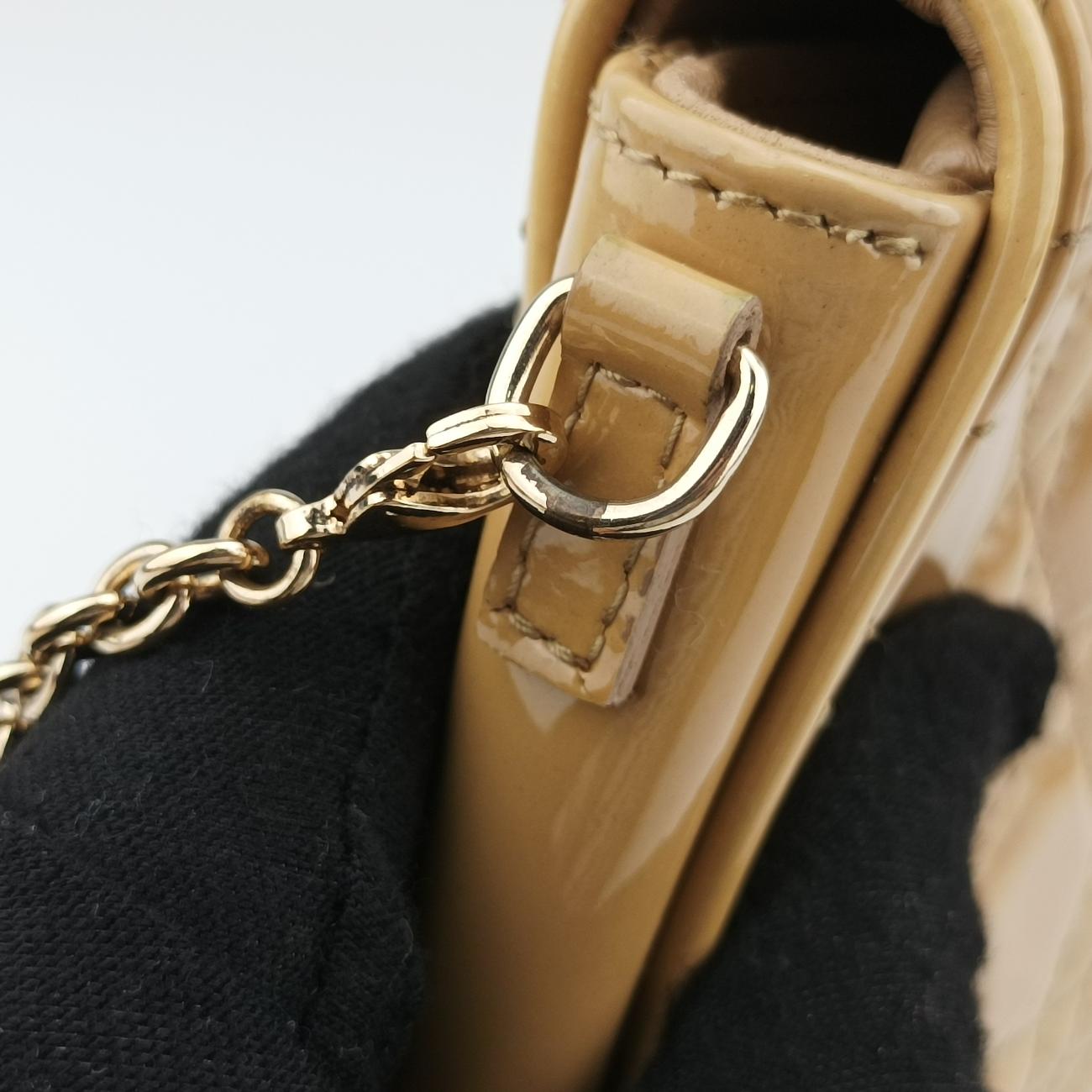 Pre-owned Christian Dior Cannage Beige Enamel  shoulderbag | stylenewstar