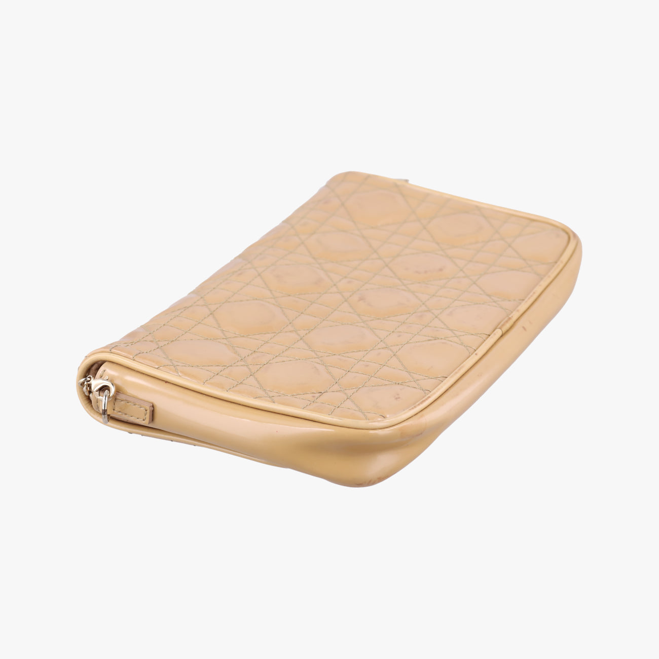 Pre-owned Christian Dior Cannage Beige Enamel  shoulderbag | stylenewstar