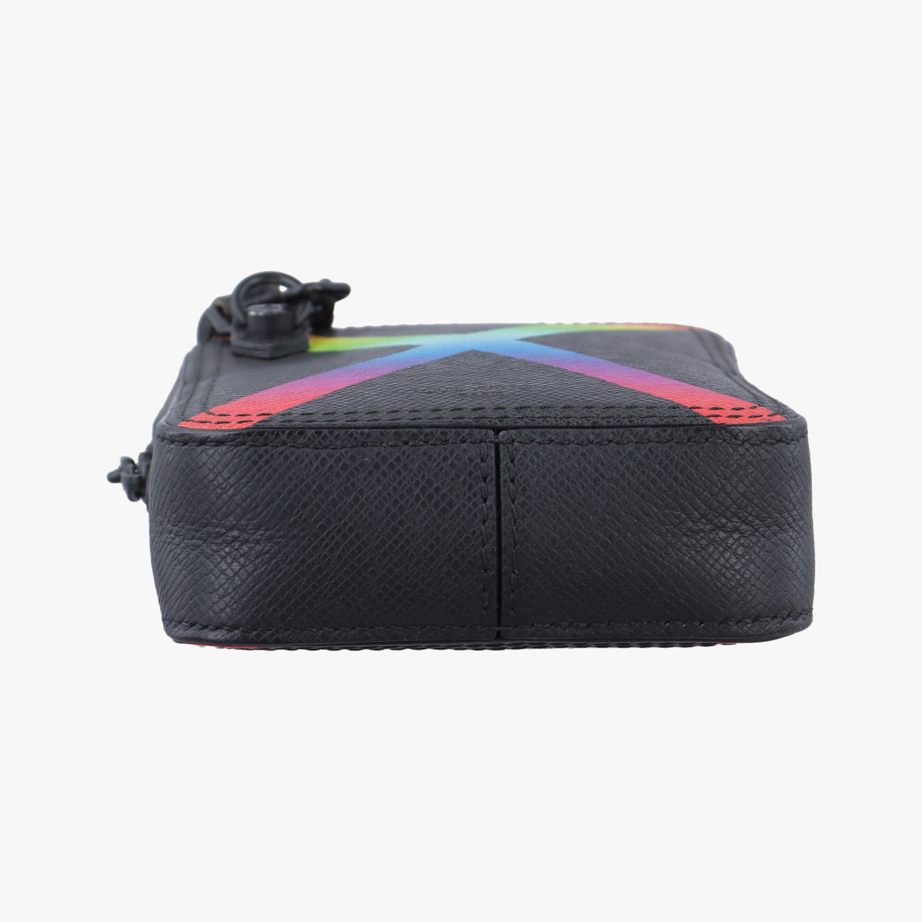 Pre-owned Louis Vuitton Danoob Messenger Black × Orange × Blue Taiga M30332 shoulderbag | stylenewstar