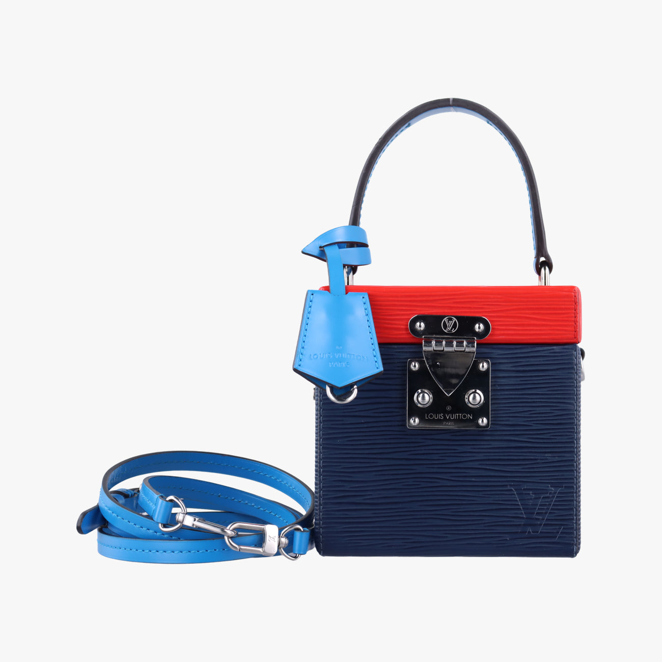 Pre-owned Louis Vuitton Breaker box Navy×Red epi M52466 shoulderbag | stylenewstar