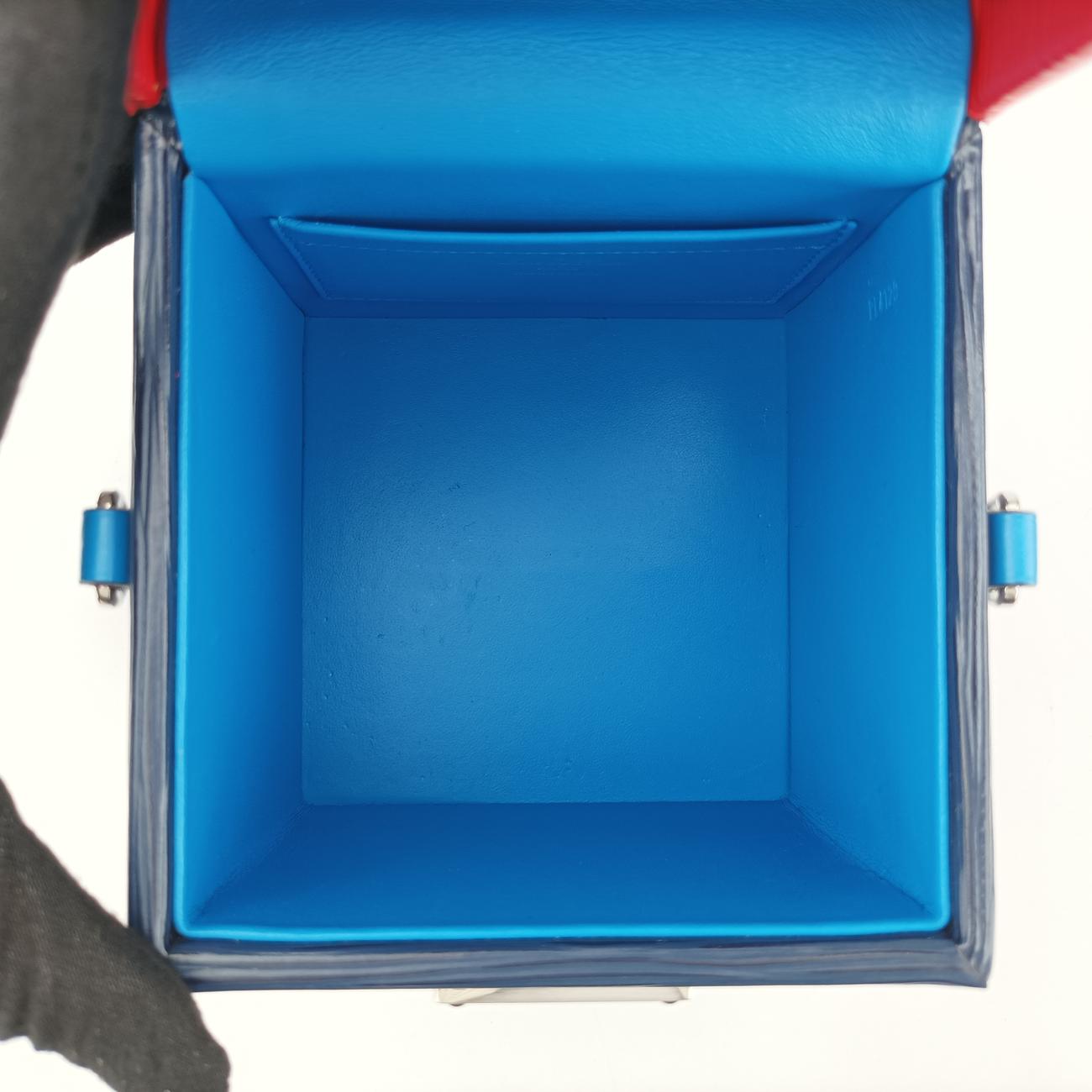 Pre-owned Louis Vuitton Breaker box Navy×Red epi M52466 shoulderbag | stylenewstar