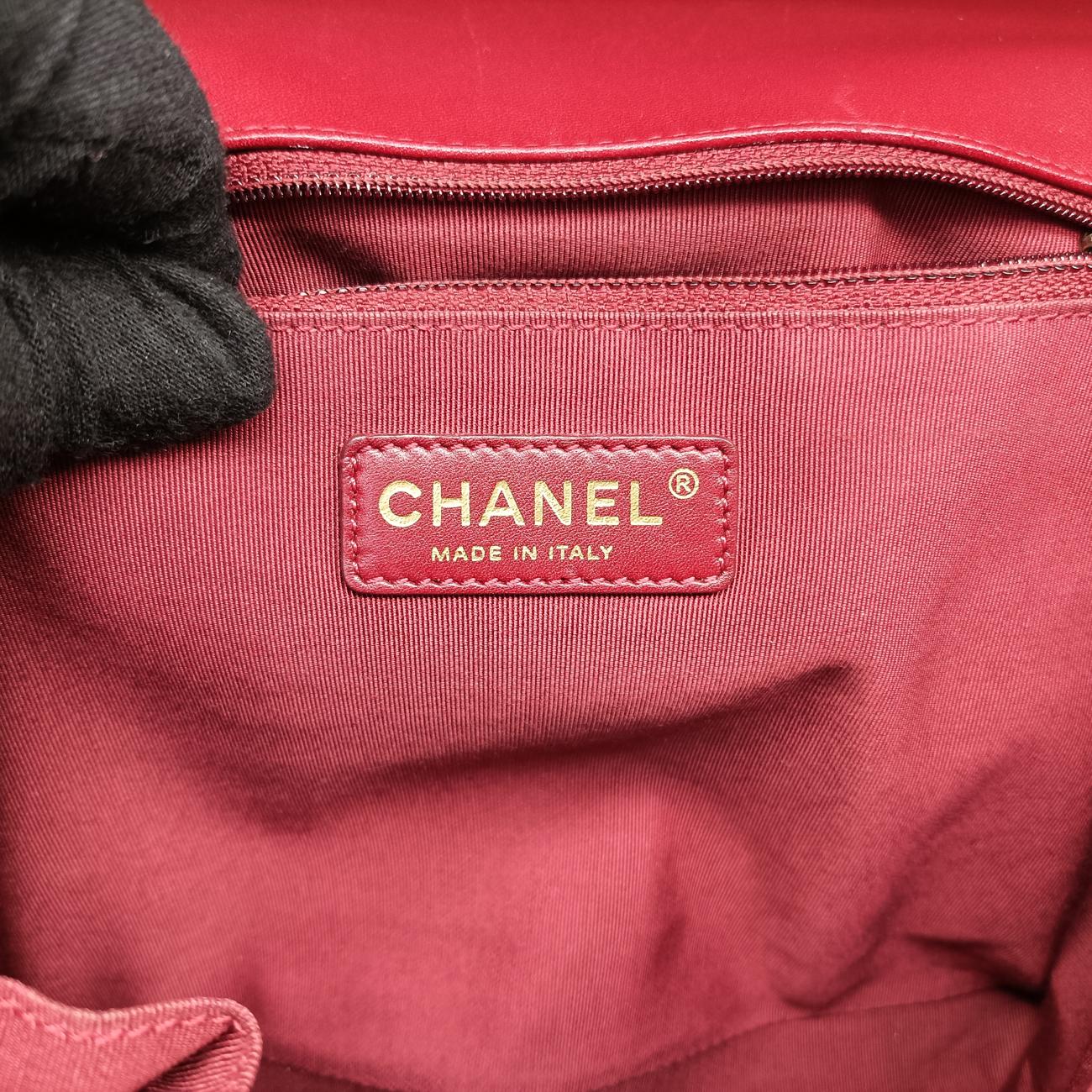 Pre-owned Chanel BOY CHANEL Red lambskin A67087 shoulderbag | stylenewstar