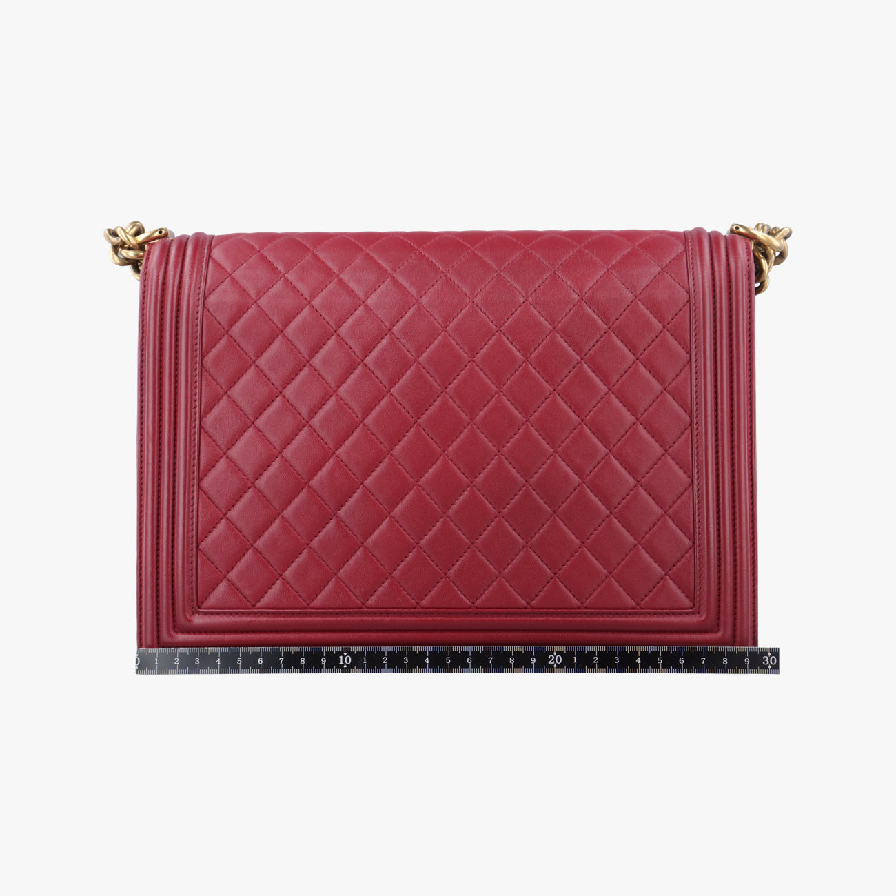 Pre-owned Chanel BOY CHANEL Red lambskin A67087 shoulderbag | stylenewstar