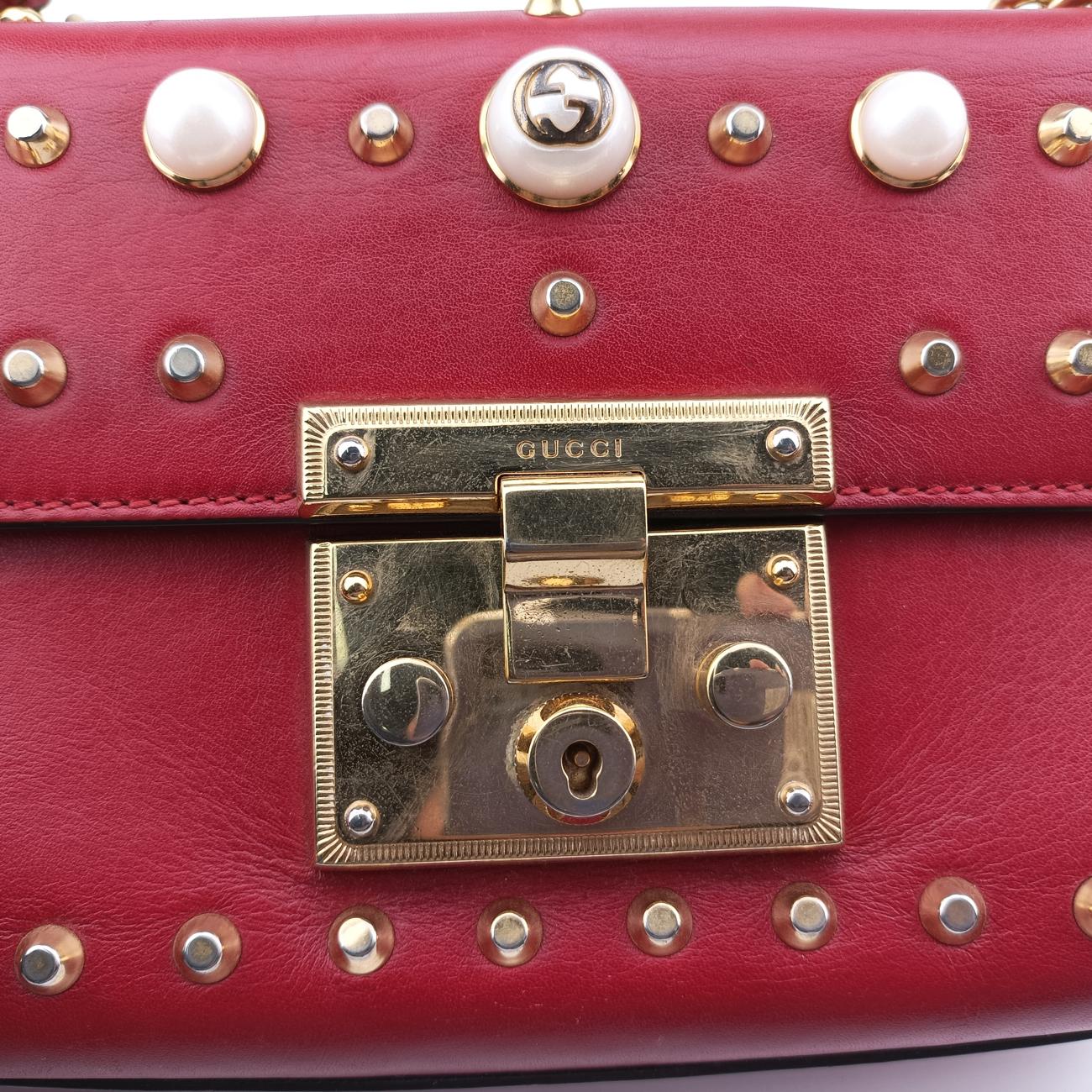 Secondhand Gucci Padlock Red Leather 432182 shoulderbag | stylenewstar