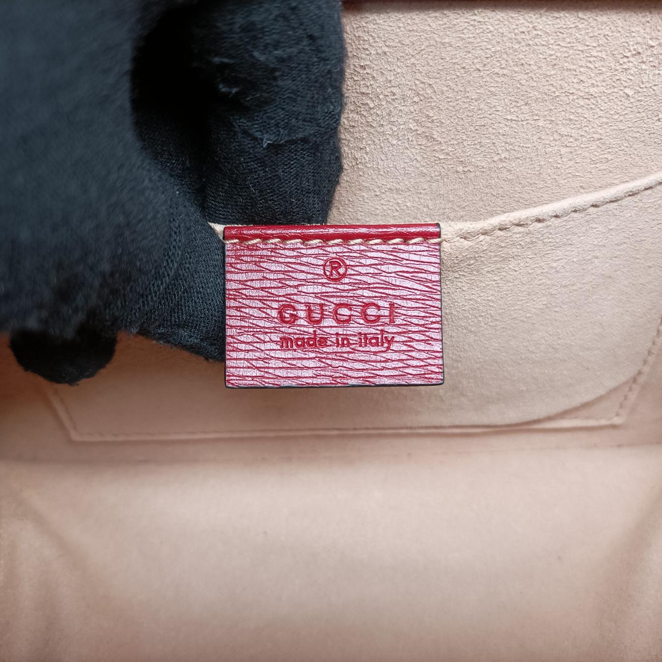 Pre-owned Gucci Sylvie red×Multicolour Leather 470270 shoulderbag | stylenewstar