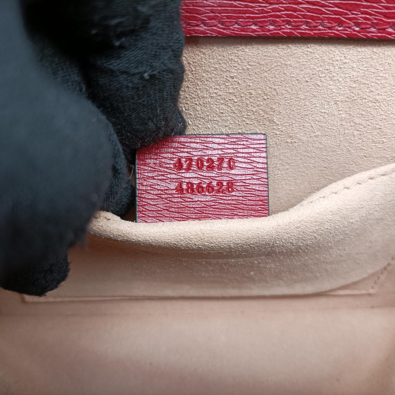 Pre-owned Gucci Sylvie red×Multicolour Leather 470270 shoulderbag | stylenewstar