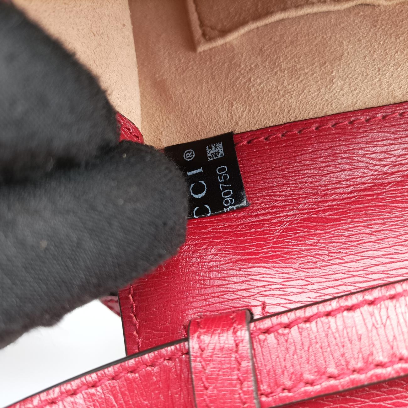 Pre-owned Gucci Sylvie red×Multicolour Leather 470270 shoulderbag | stylenewstar