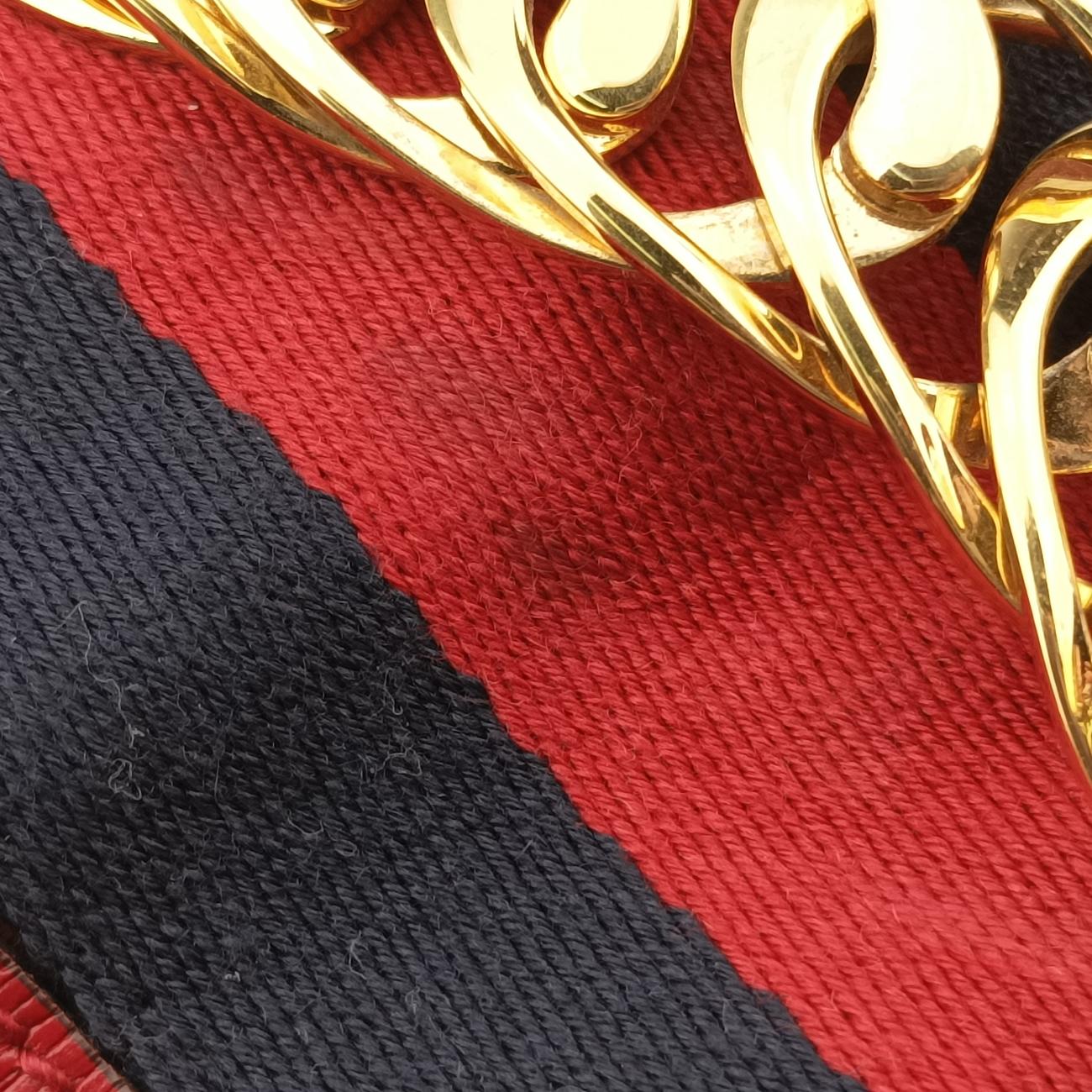 Pre-owned Gucci Sylvie red×Multicolour Leather 470270 shoulderbag | stylenewstar