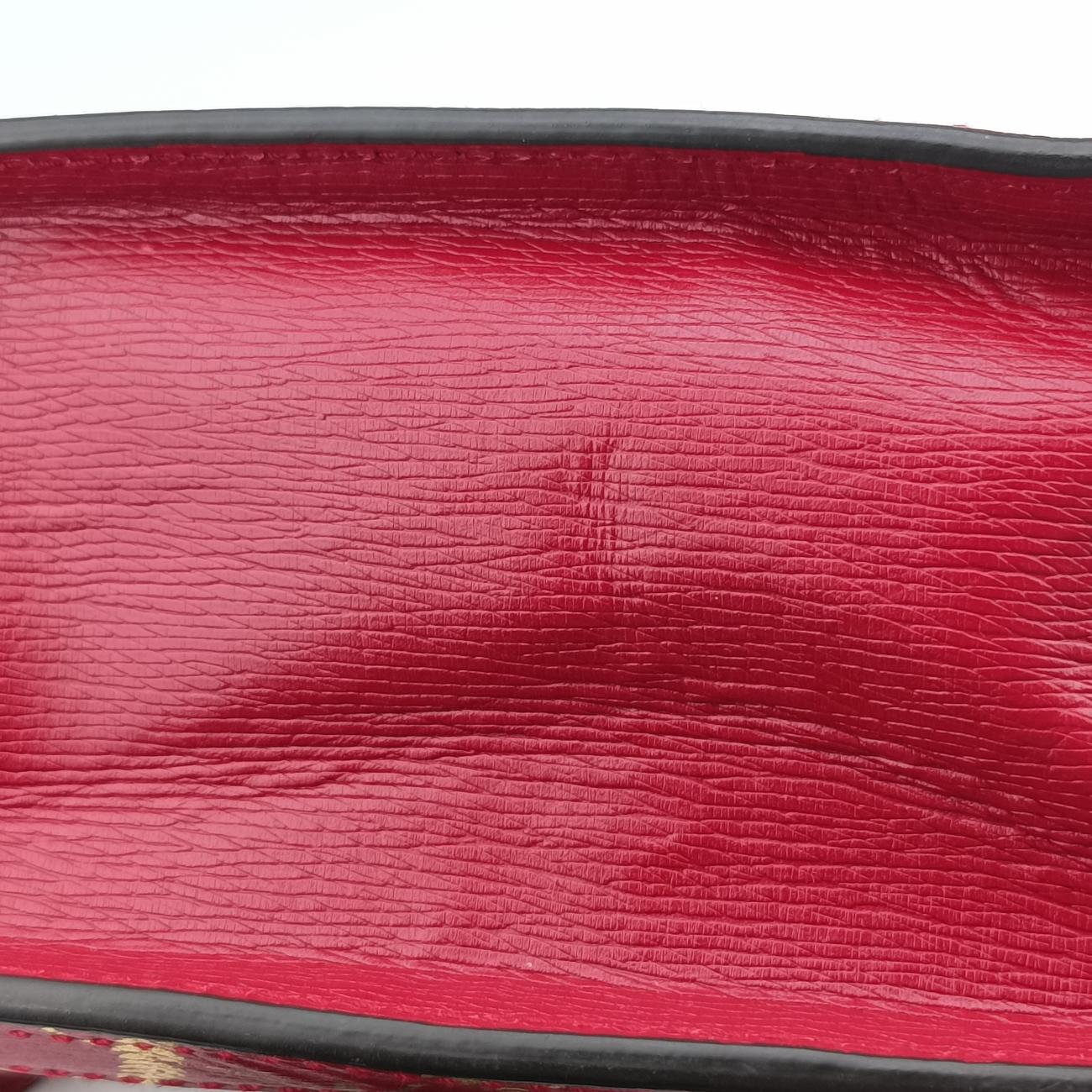 Pre-owned Gucci Sylvie red×Multicolour Leather 470270 shoulderbag | stylenewstar