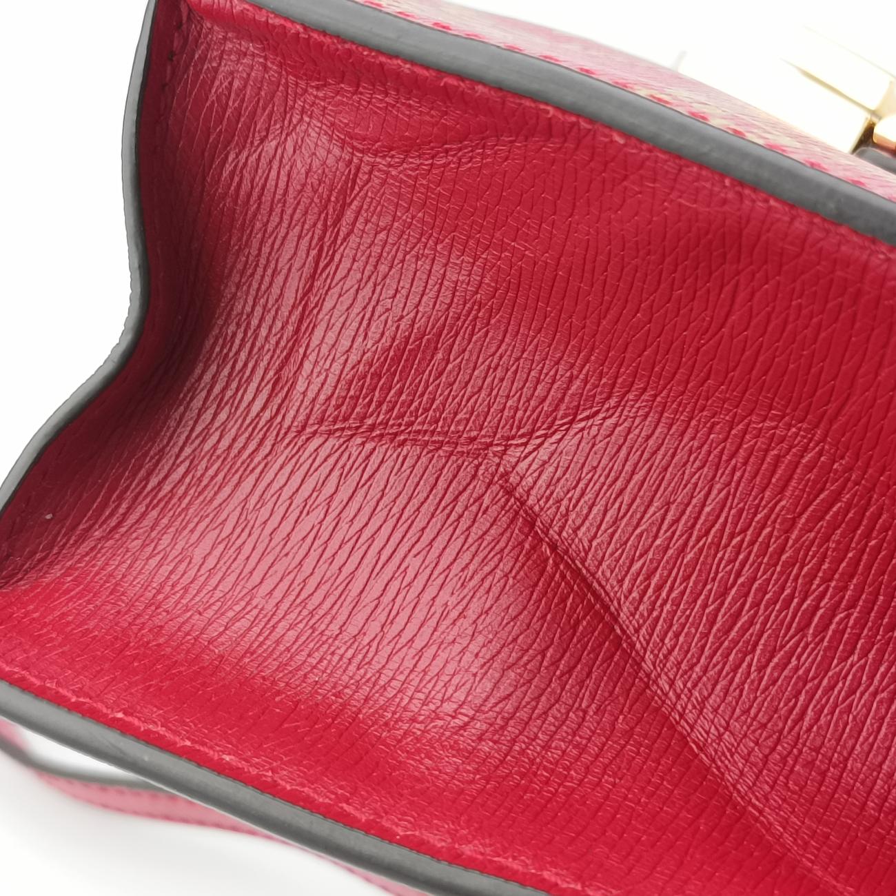 Pre-owned Gucci Sylvie red×Multicolour Leather 470270 shoulderbag | stylenewstar