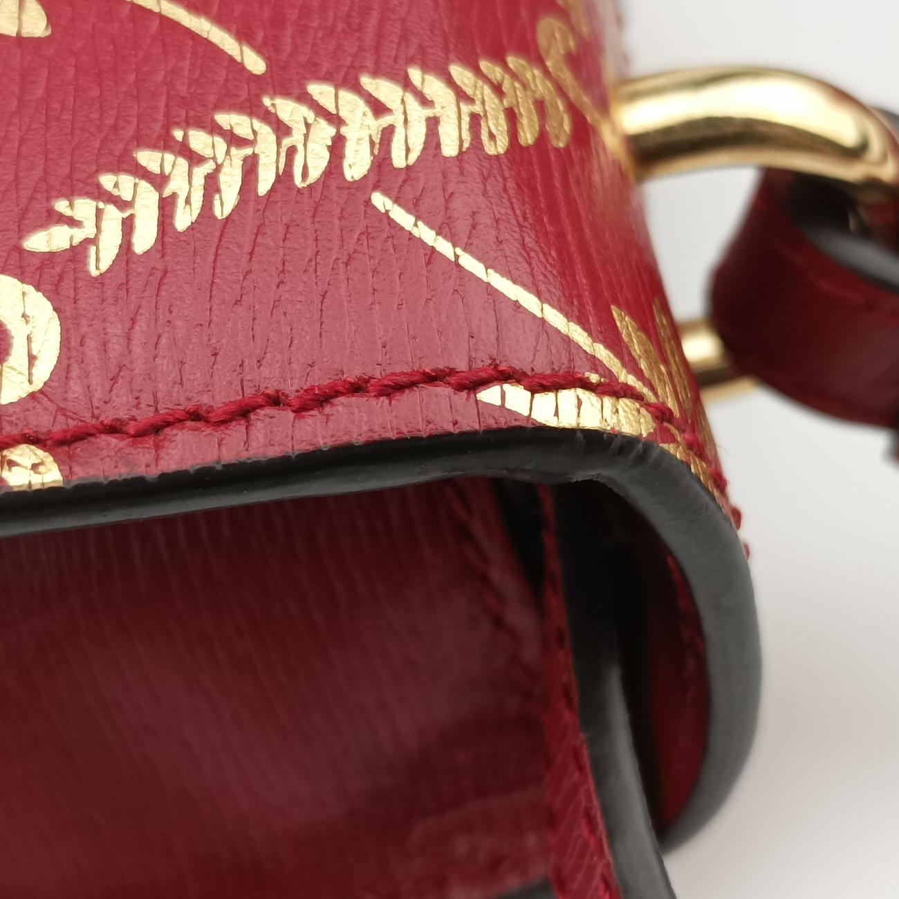 Pre-owned Gucci Sylvie red×Multicolour Leather 470270 shoulderbag | stylenewstar