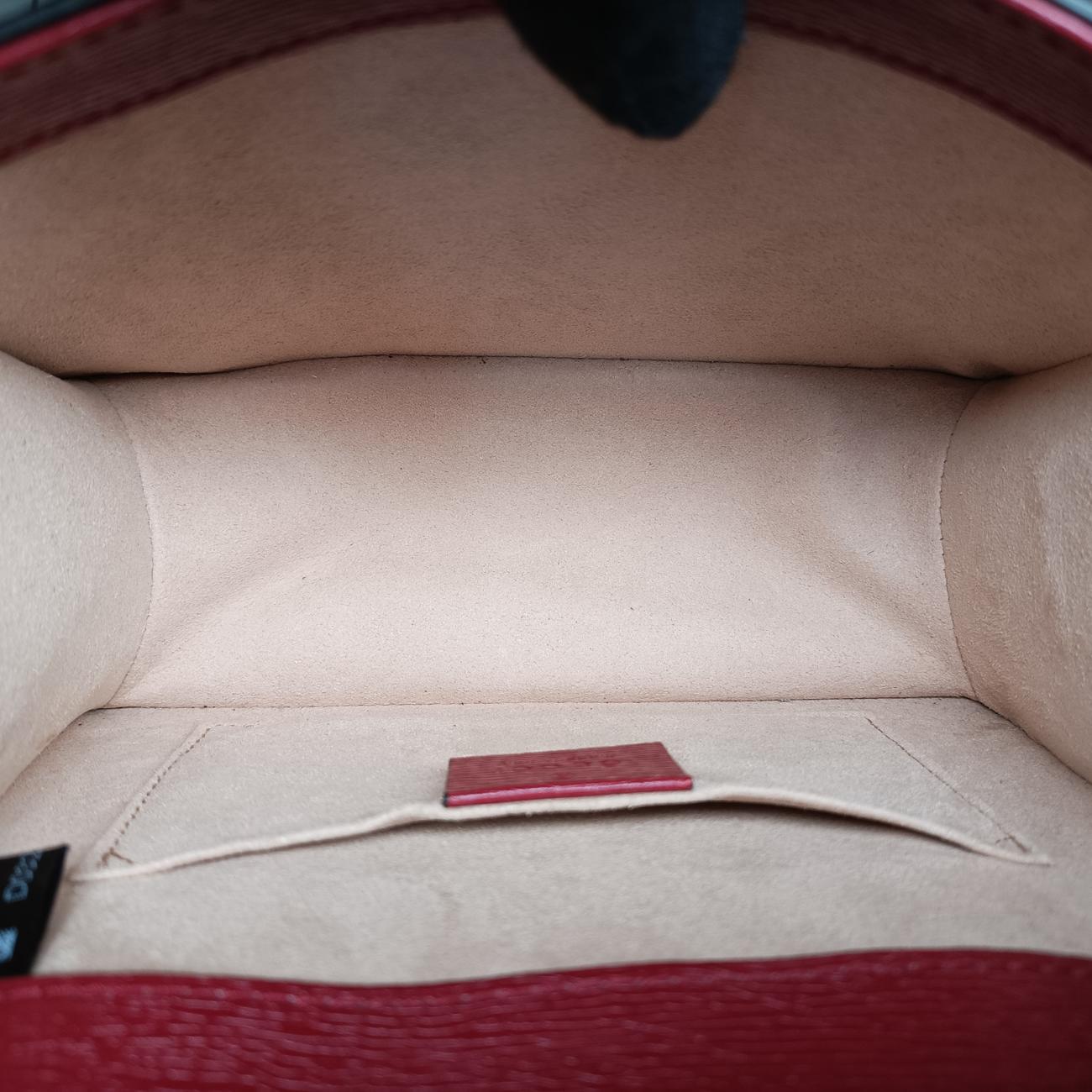 Pre-owned Gucci Sylvie red×Multicolour Leather 470270 shoulderbag | stylenewstar