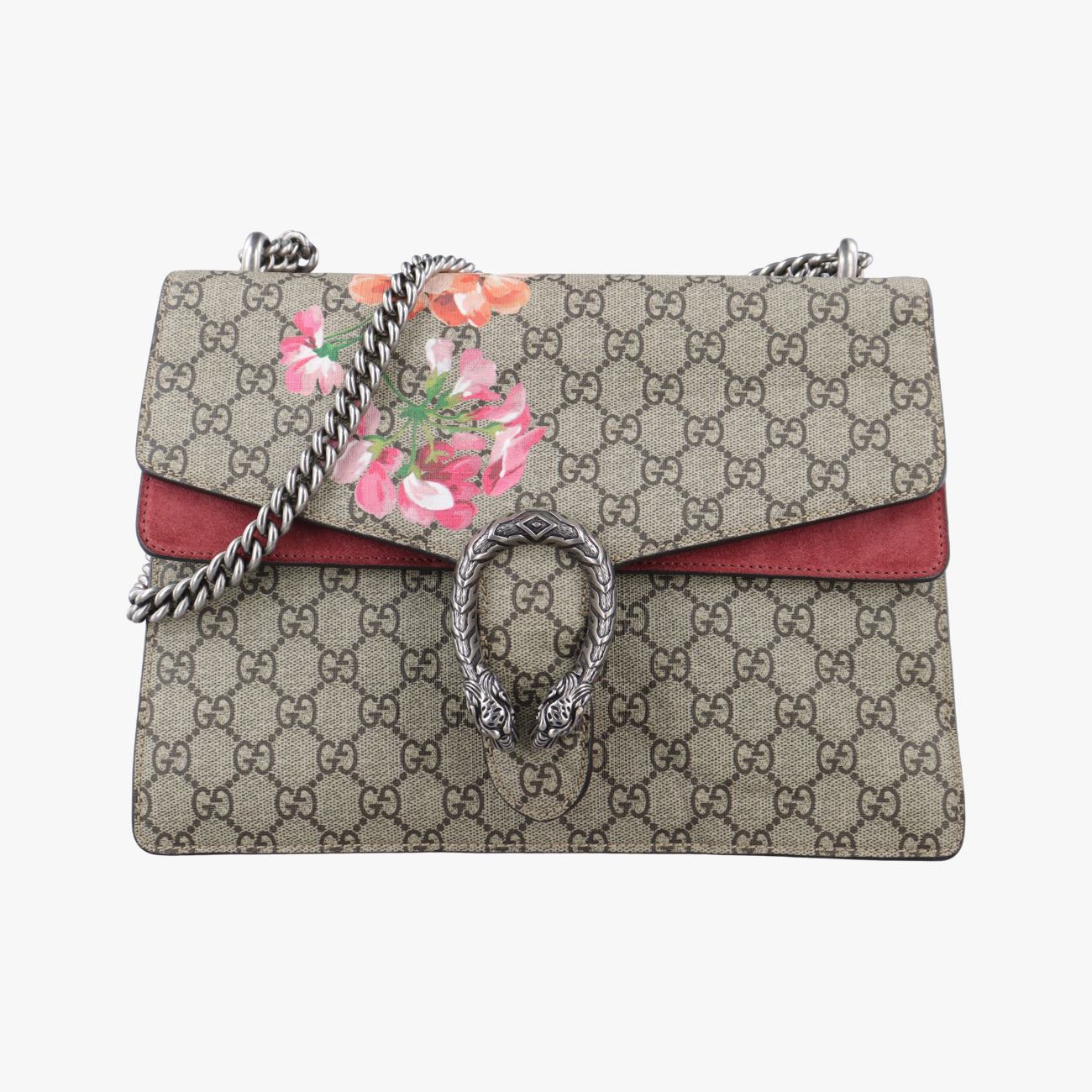 Pre-owned Gucci Dionysus beige×red×multicolor PVC coated canvas 400235 shoulderbag | stylenewstar