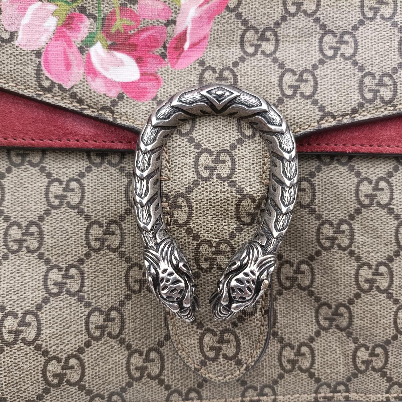 Pre-owned Gucci Dionysus beige×red×multicolor PVC coated canvas 400235 shoulderbag | stylenewstar