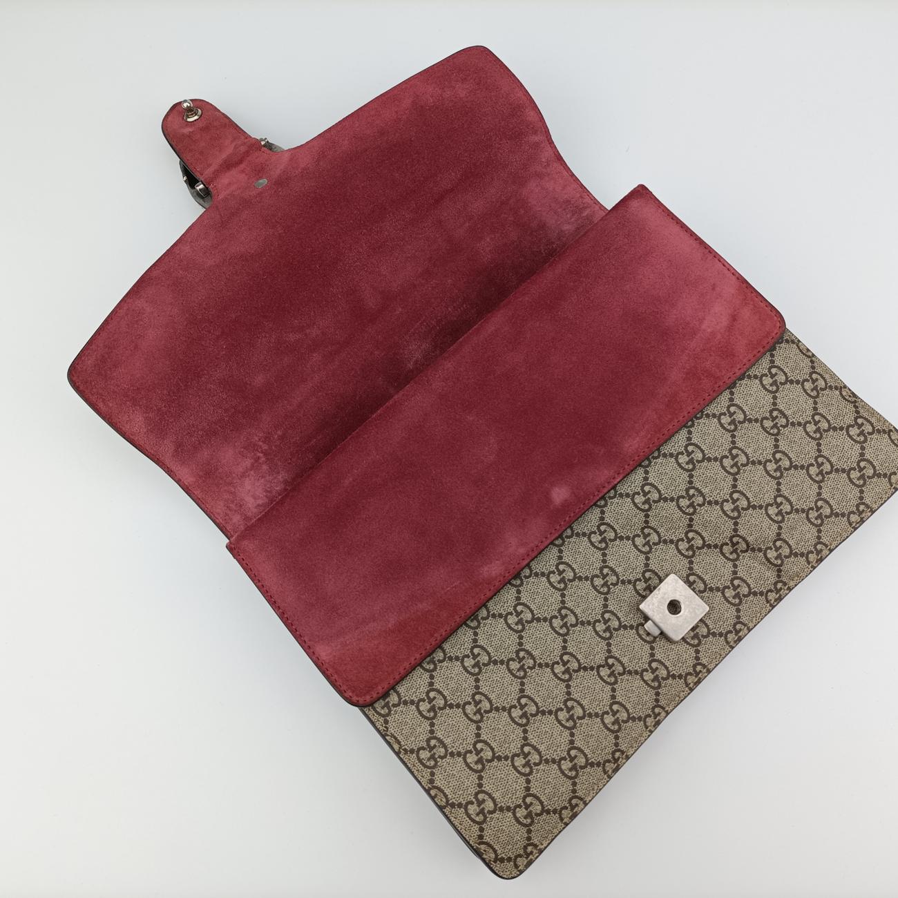 Pre-owned Gucci Dionysus beige×red×multicolor PVC coated canvas 400235 shoulderbag | stylenewstar