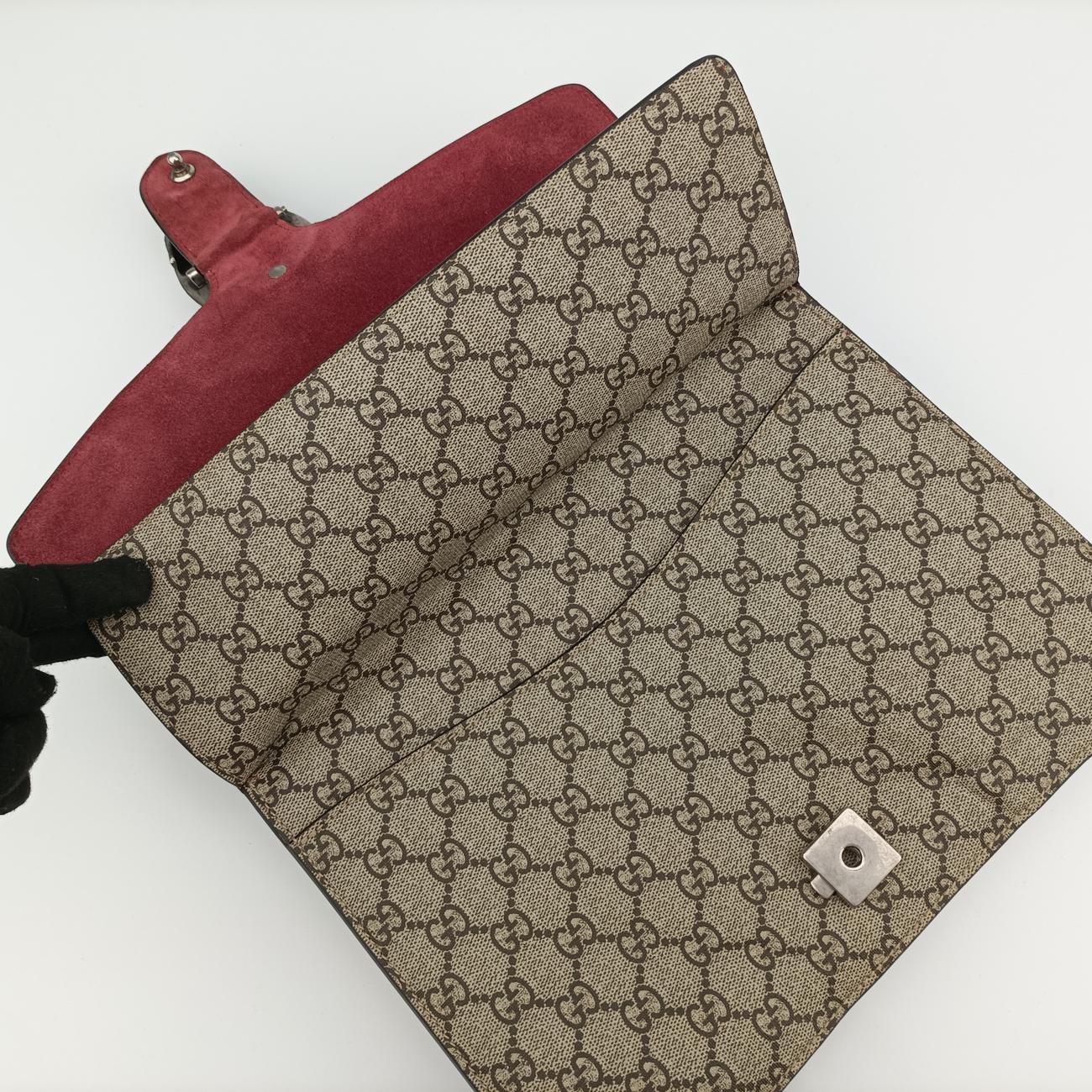 Pre-owned Gucci Dionysus beige×red×multicolor PVC coated canvas 400235 shoulderbag | stylenewstar