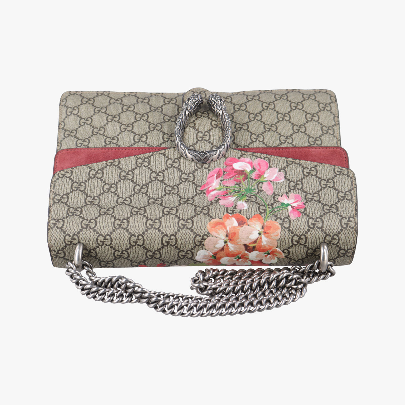 Pre-owned Gucci Dionysus beige×red×multicolor PVC coated canvas 400235 shoulderbag | stylenewstar