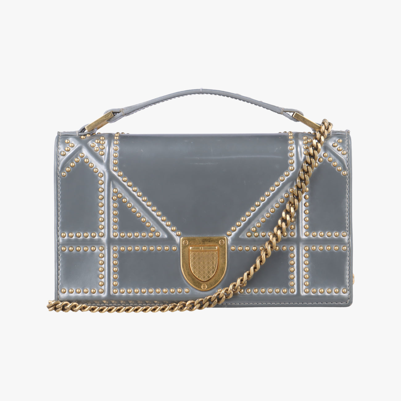 Secondhand Christian Dior Diorama Silver Patent　  shoulderbag | stylenewstar