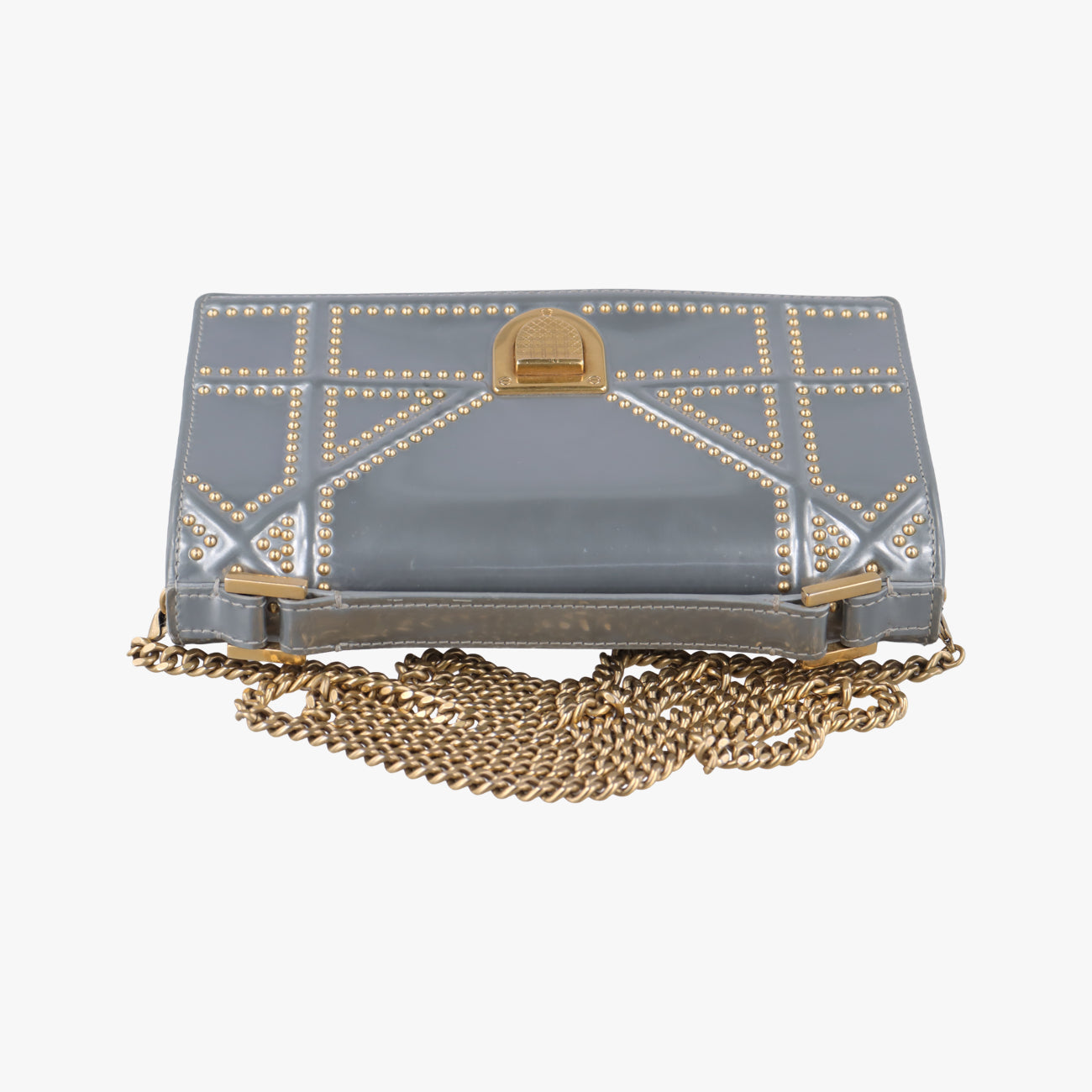 Secondhand Christian Dior Diorama Silver Patent　  shoulderbag | stylenewstar