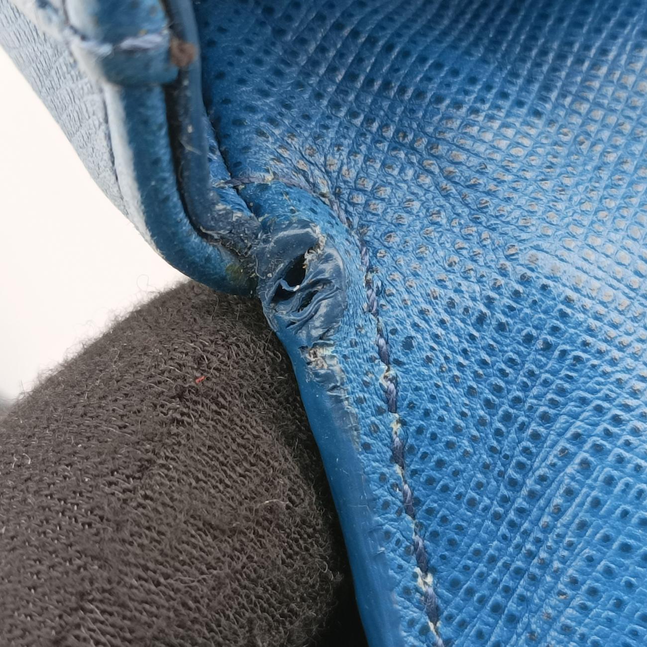 Secondhand Prada Sound Rock Blue Saffiano Leather BT0974 shoulderbag | stylenewstar