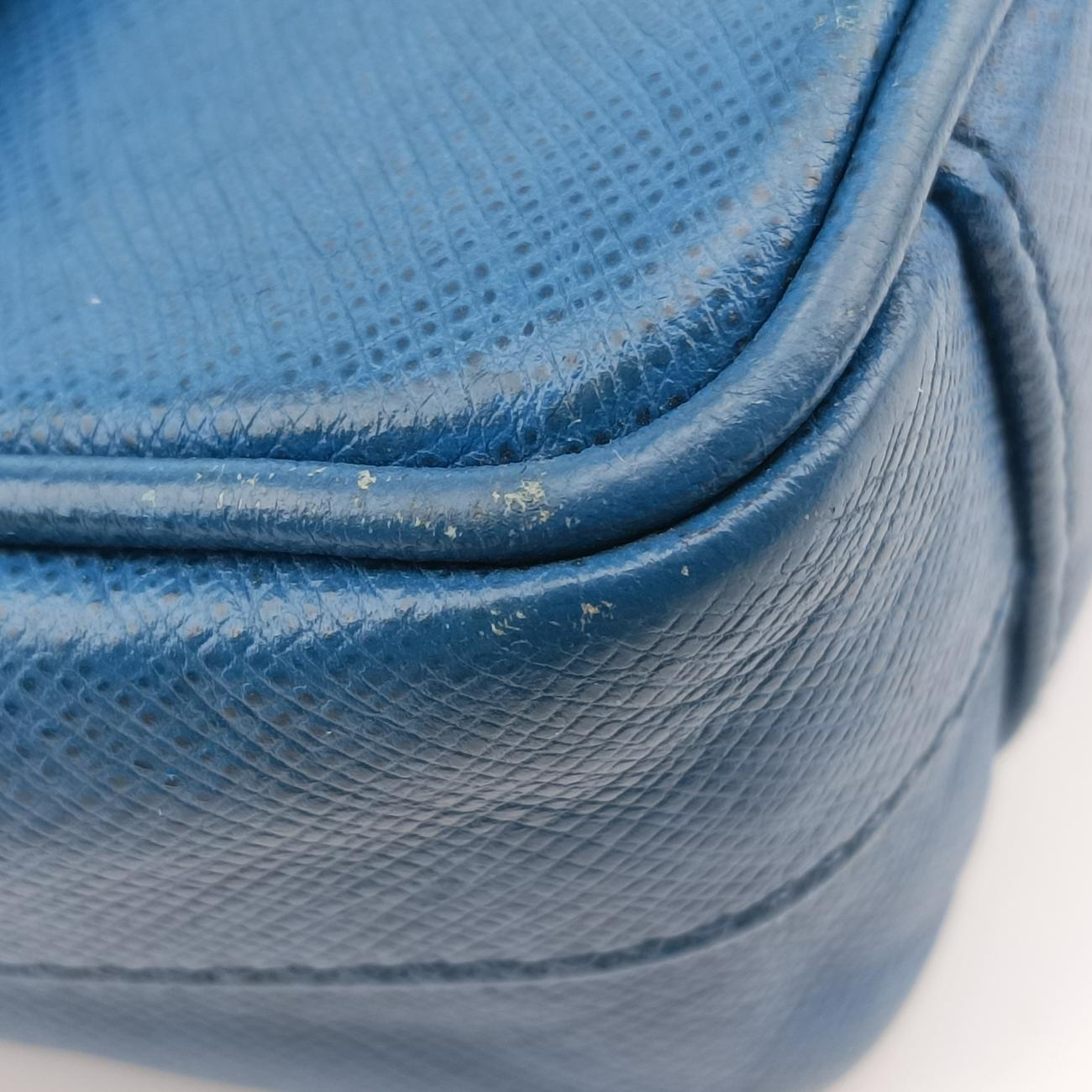 Secondhand Prada Sound Rock Blue Saffiano Leather BT0974 shoulderbag | stylenewstar