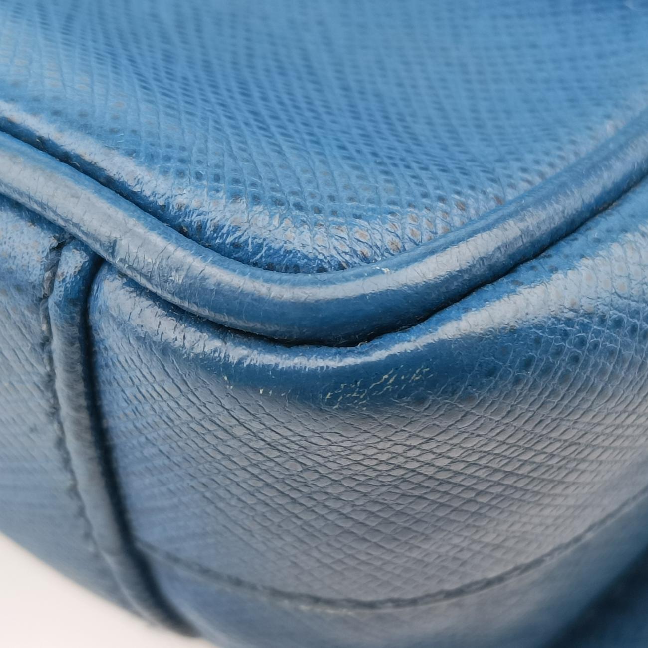 Secondhand Prada Sound Rock Blue Saffiano Leather BT0974 shoulderbag | stylenewstar