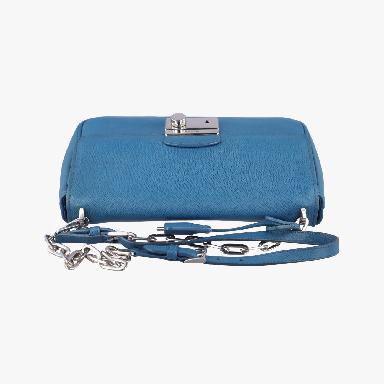 Secondhand Prada Sound Rock Blue Saffiano Leather BT0974 shoulderbag | stylenewstar