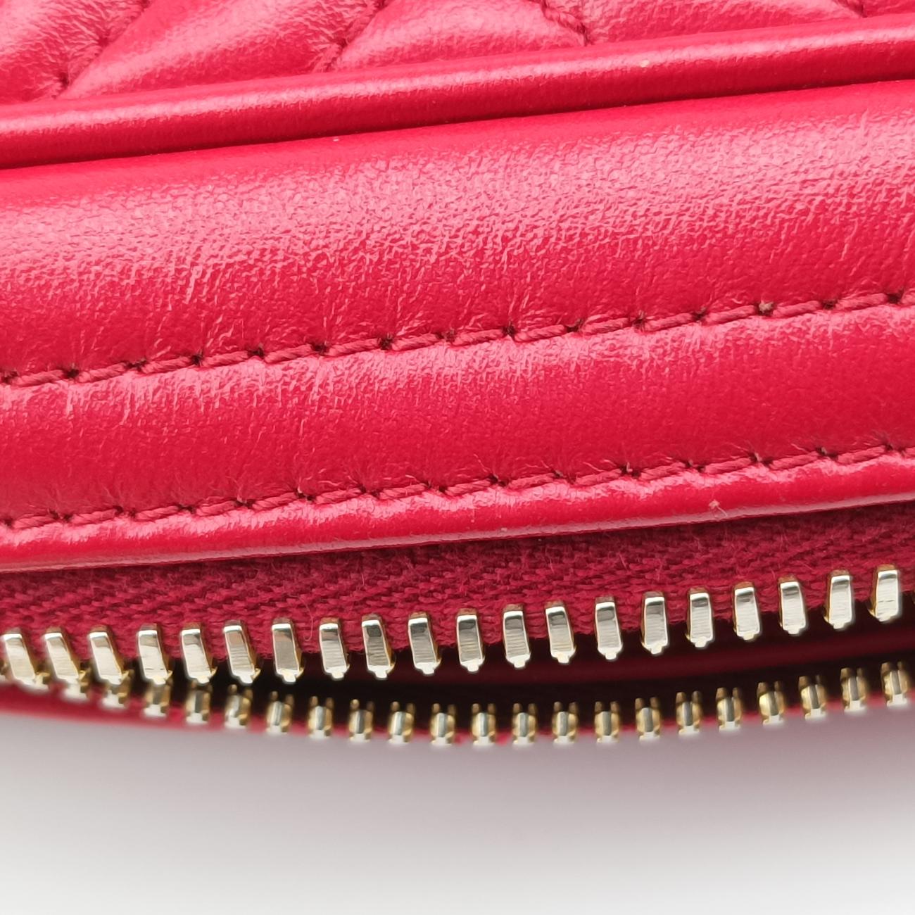 Pre-owned Prada Impunture Diagramme Red leather 1BH102 shoulderbag | stylenewstar