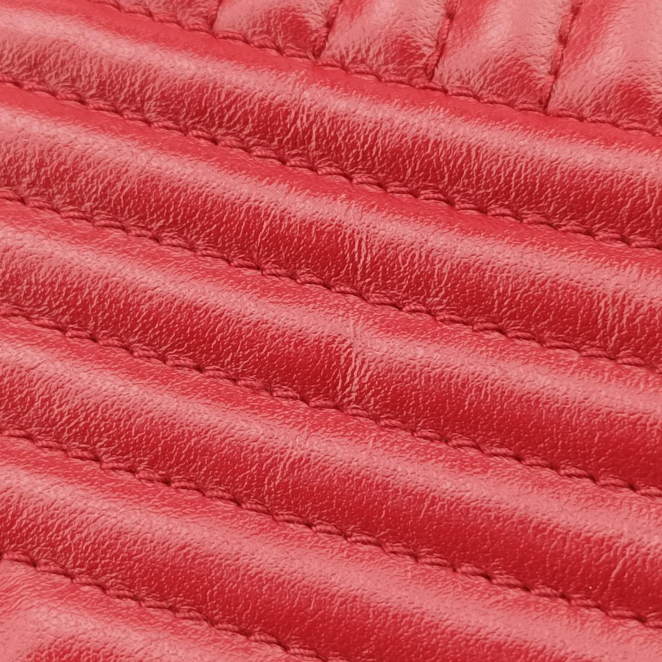 Pre-owned Prada Impunture Diagramme Red leather 1BH102 shoulderbag | stylenewstar