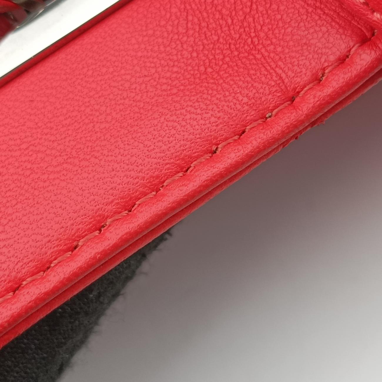 Vintage Fendi Be Baguette Red×Brown Leather 8BR677 shoulderbag | stylenewstar