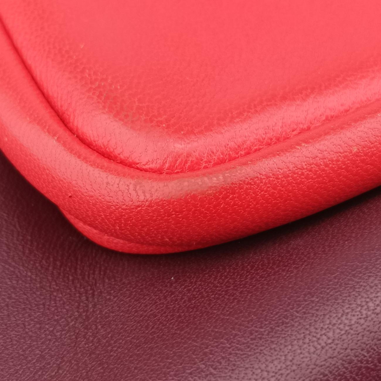 Vintage Fendi Be Baguette Red×Brown Leather 8BR677 shoulderbag | stylenewstar