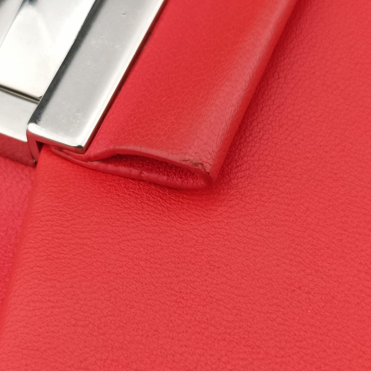 Vintage Fendi Be Baguette Red×Brown Leather 8BR677 shoulderbag | stylenewstar