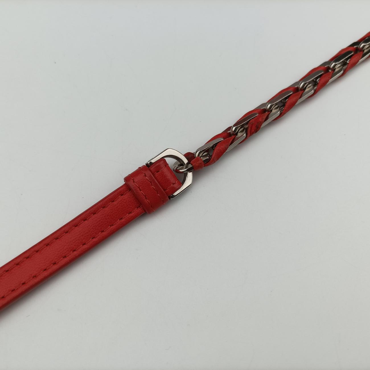 Vintage Fendi Be Baguette Red×Brown Leather 8BR677 shoulderbag | stylenewstar