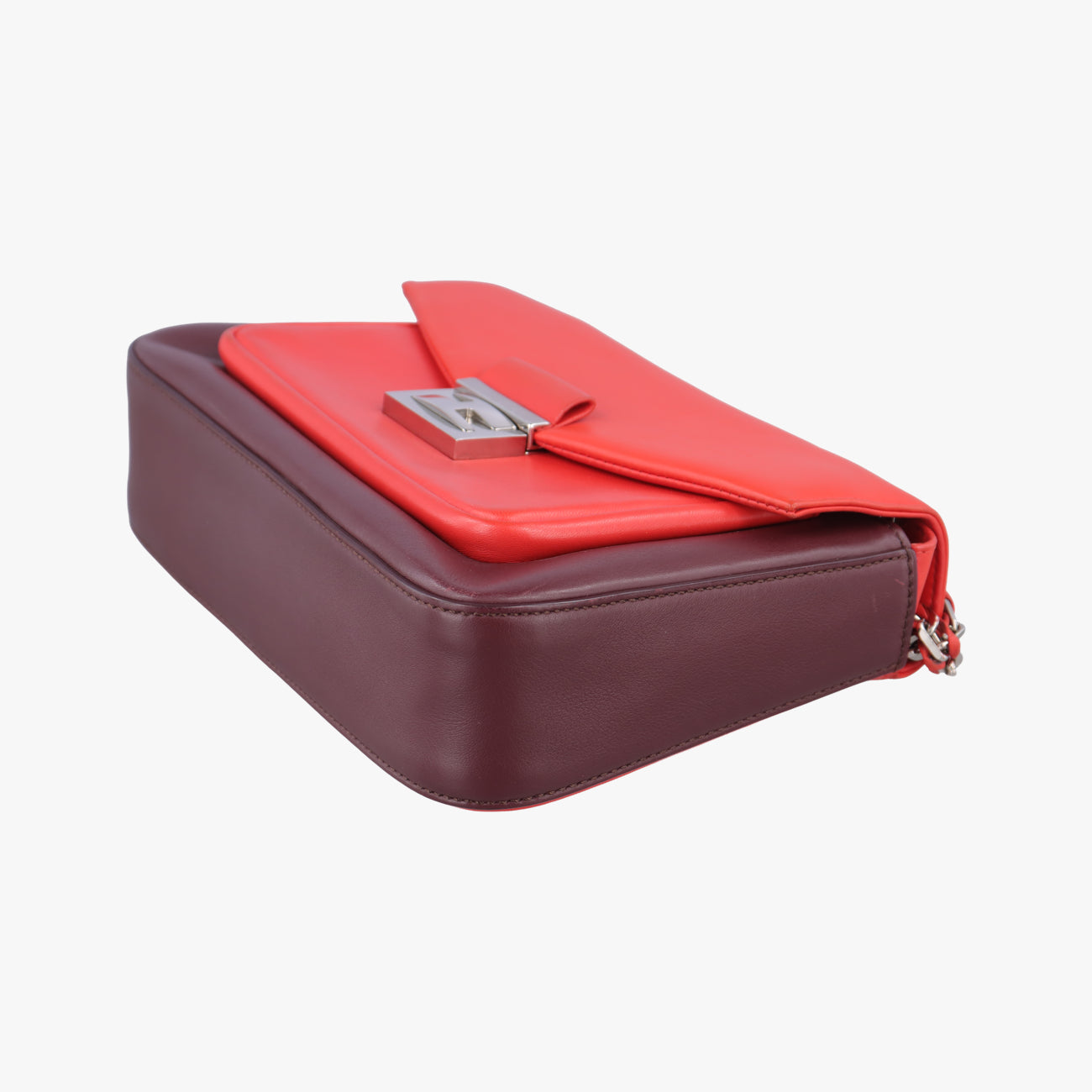 Vintage Fendi Be Baguette Red×Brown Leather 8BR677 shoulderbag | stylenewstar