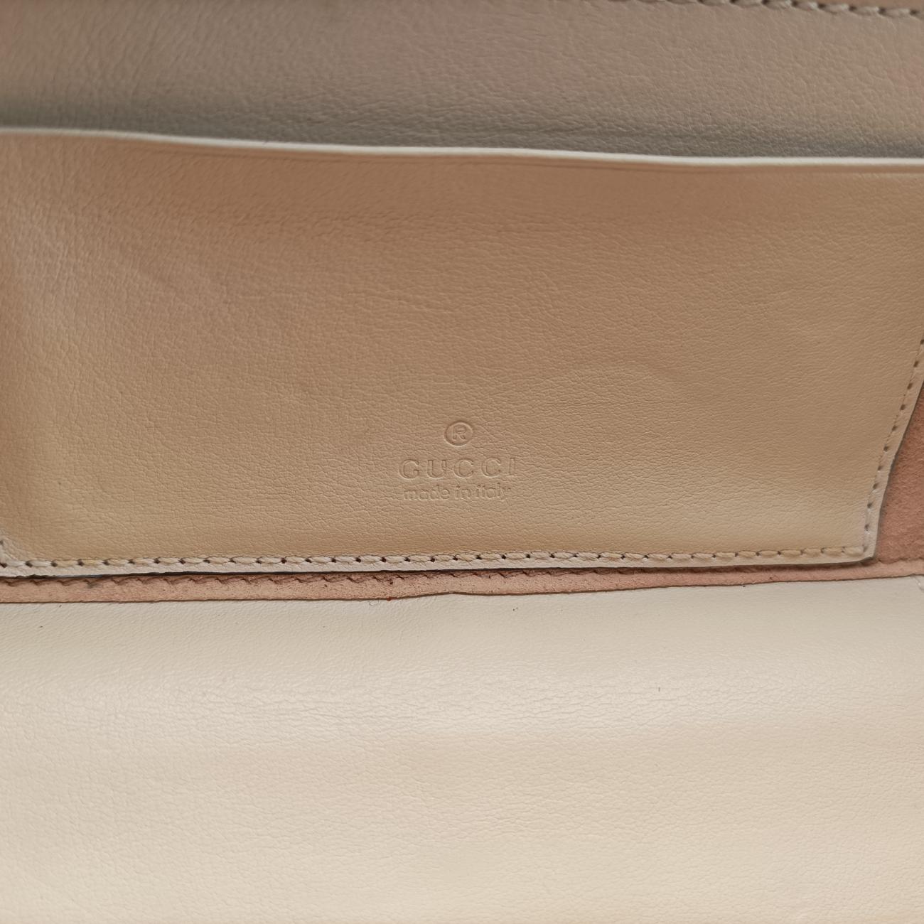 Pre-owned Gucci Interlocking G White×red Leather 658230 shoulderbag | stylenewstar