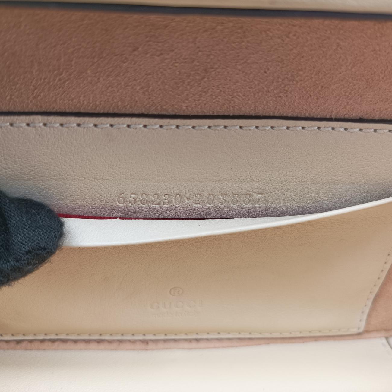 Pre-owned Gucci Interlocking G White×red Leather 658230 shoulderbag | stylenewstar