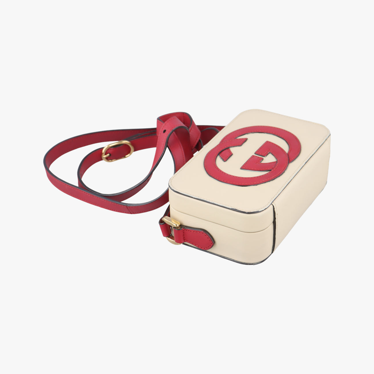 Pre-owned Gucci Interlocking G White×red Leather 658230 shoulderbag | stylenewstar