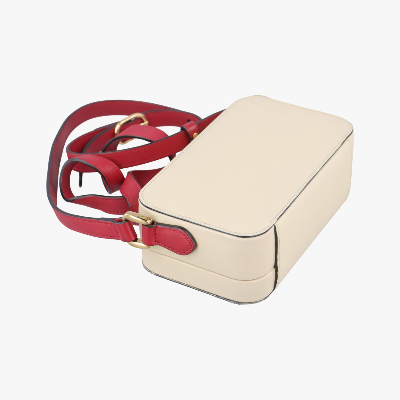 Pre-owned Gucci Interlocking G White×red Leather 658230 shoulderbag | stylenewstar