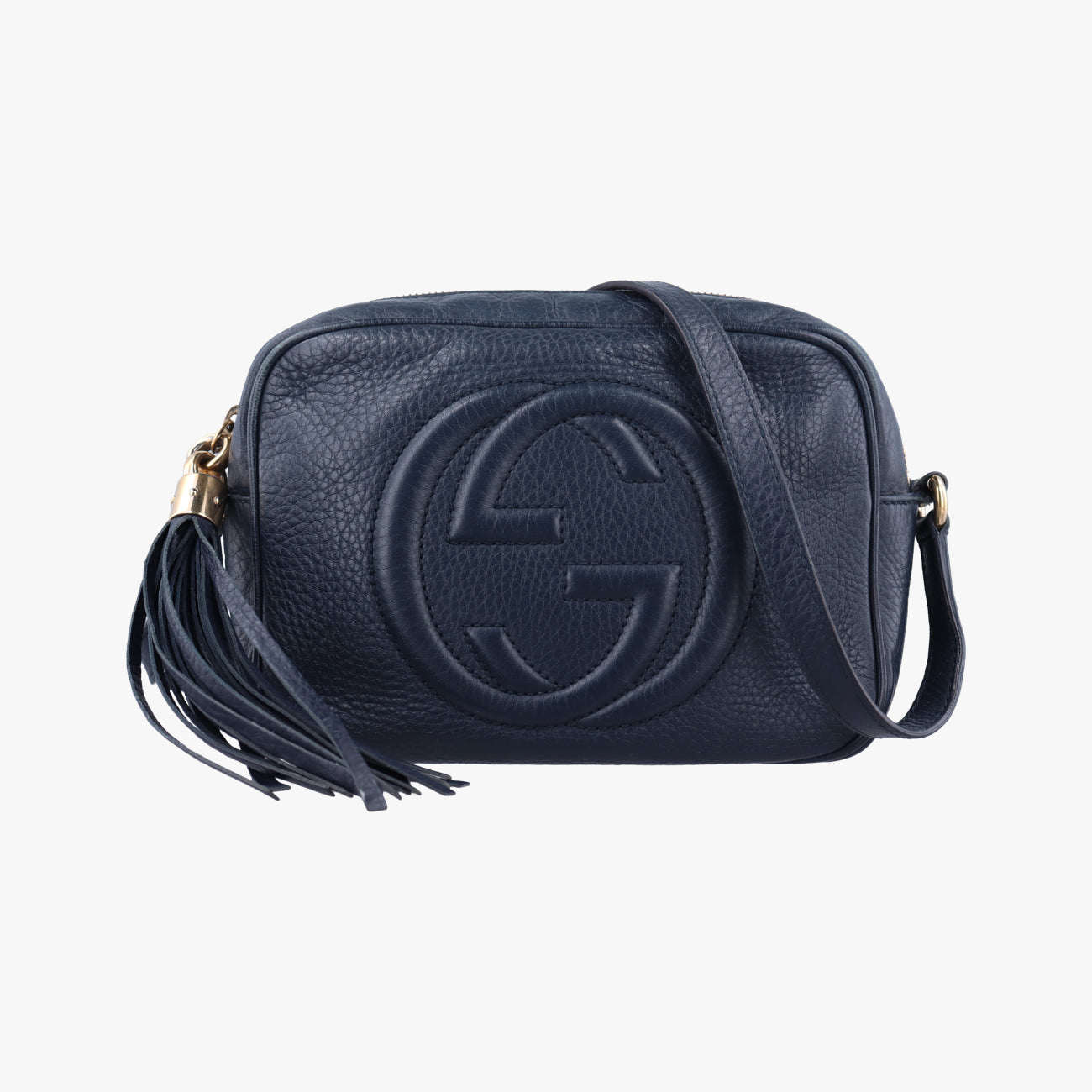 Pre-owned Gucci Soho Navy Leather 308364 shoulderbag | stylenewstar