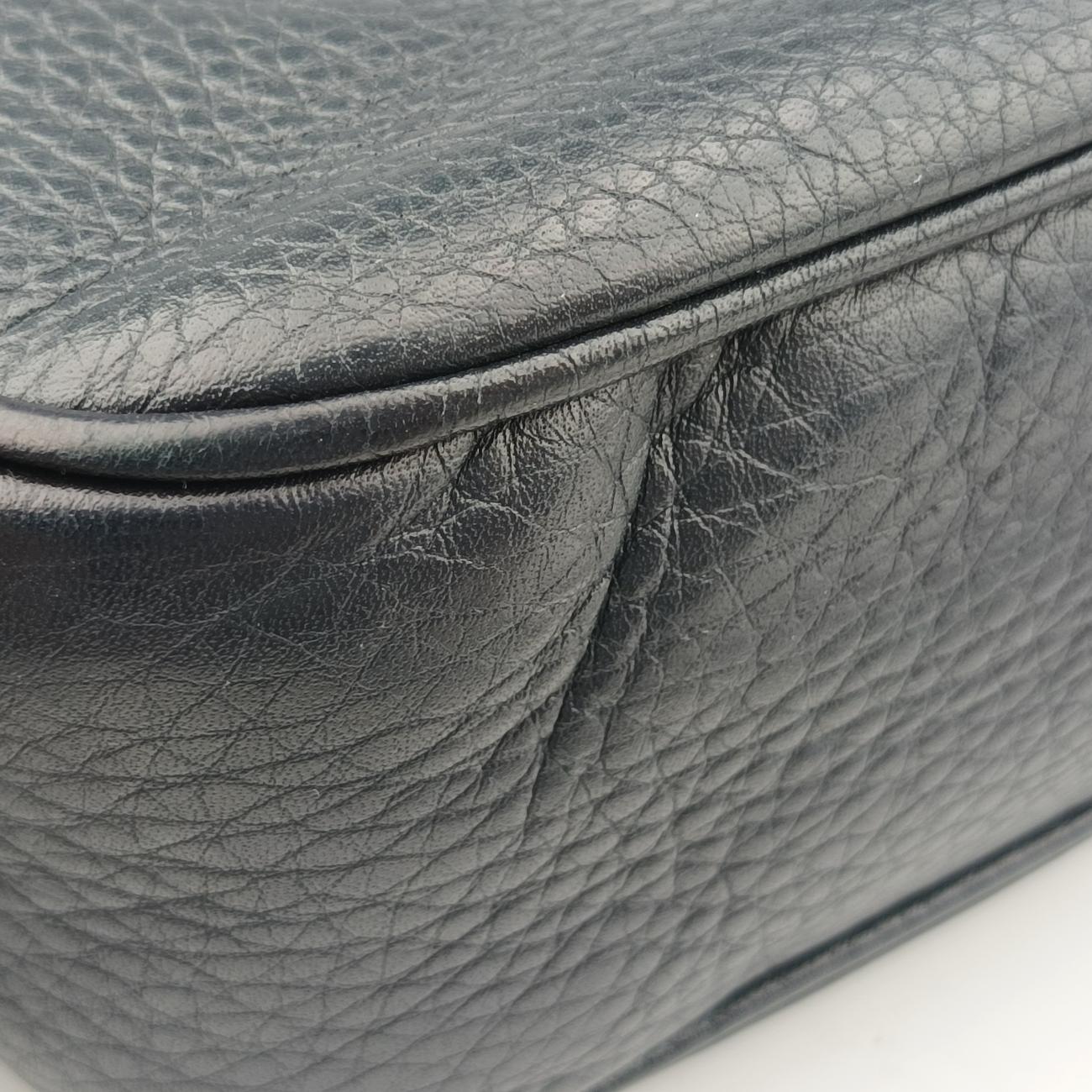 Pre-owned Gucci Soho Navy Leather 308364 shoulderbag | stylenewstar