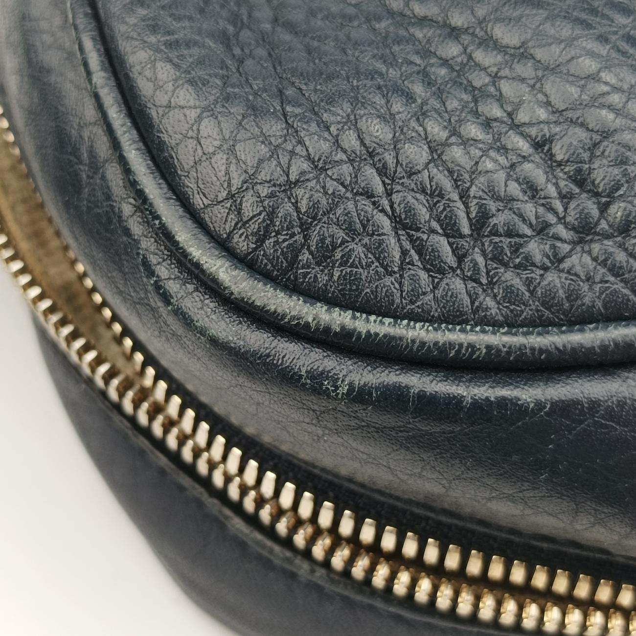 Pre-owned Gucci Soho Navy Leather 308364 shoulderbag | stylenewstar