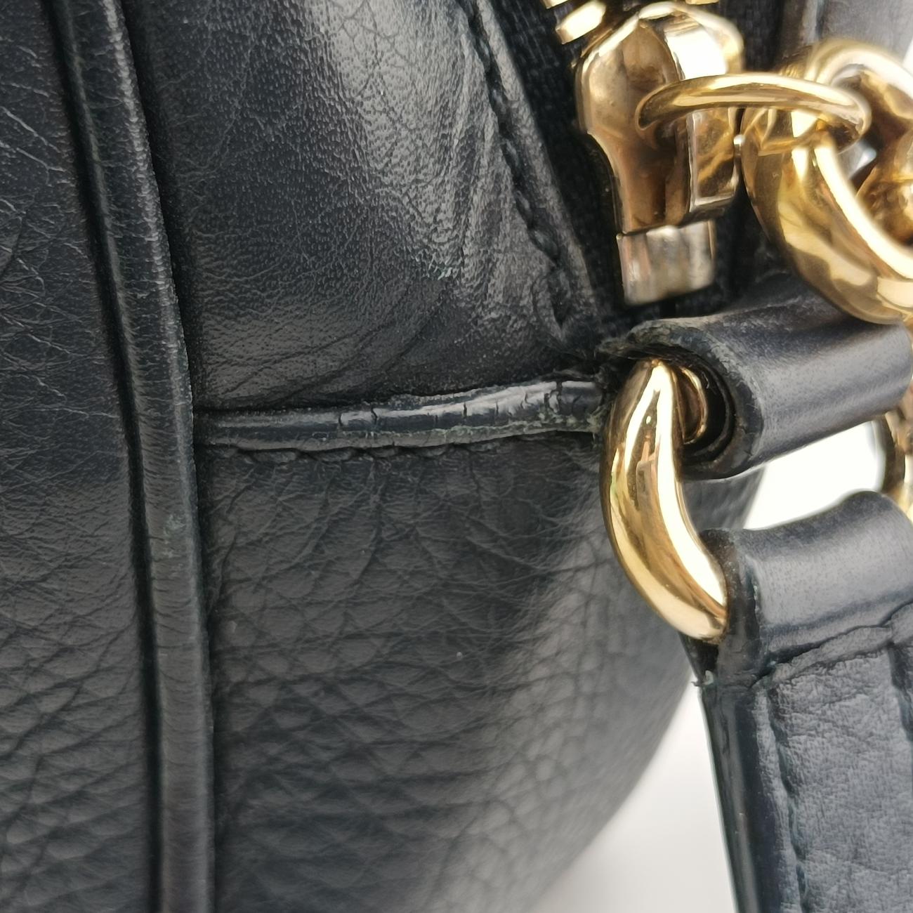 Pre-owned Gucci Soho Navy Leather 308364 shoulderbag | stylenewstar