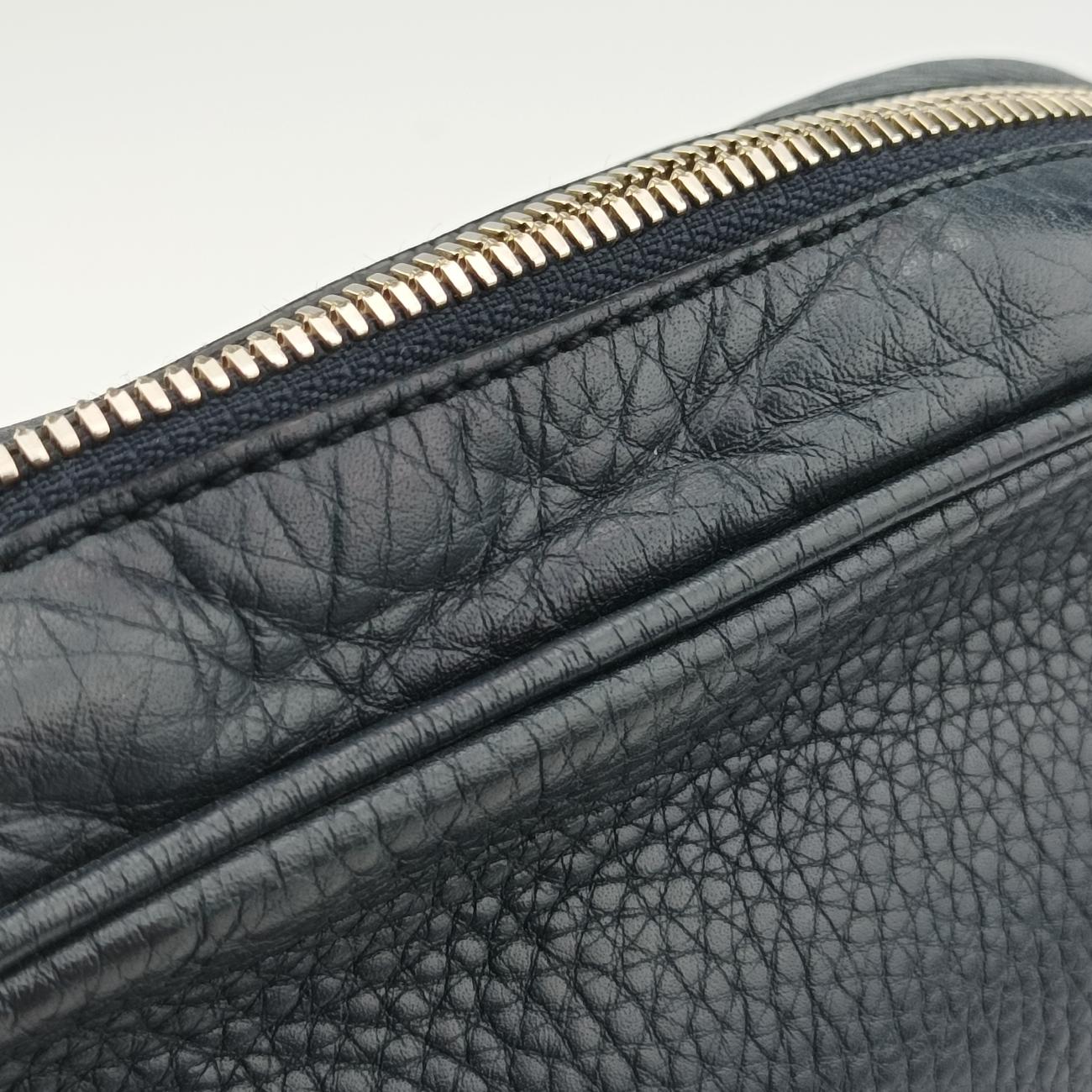 Pre-owned Gucci Soho Navy Leather 308364 shoulderbag | stylenewstar