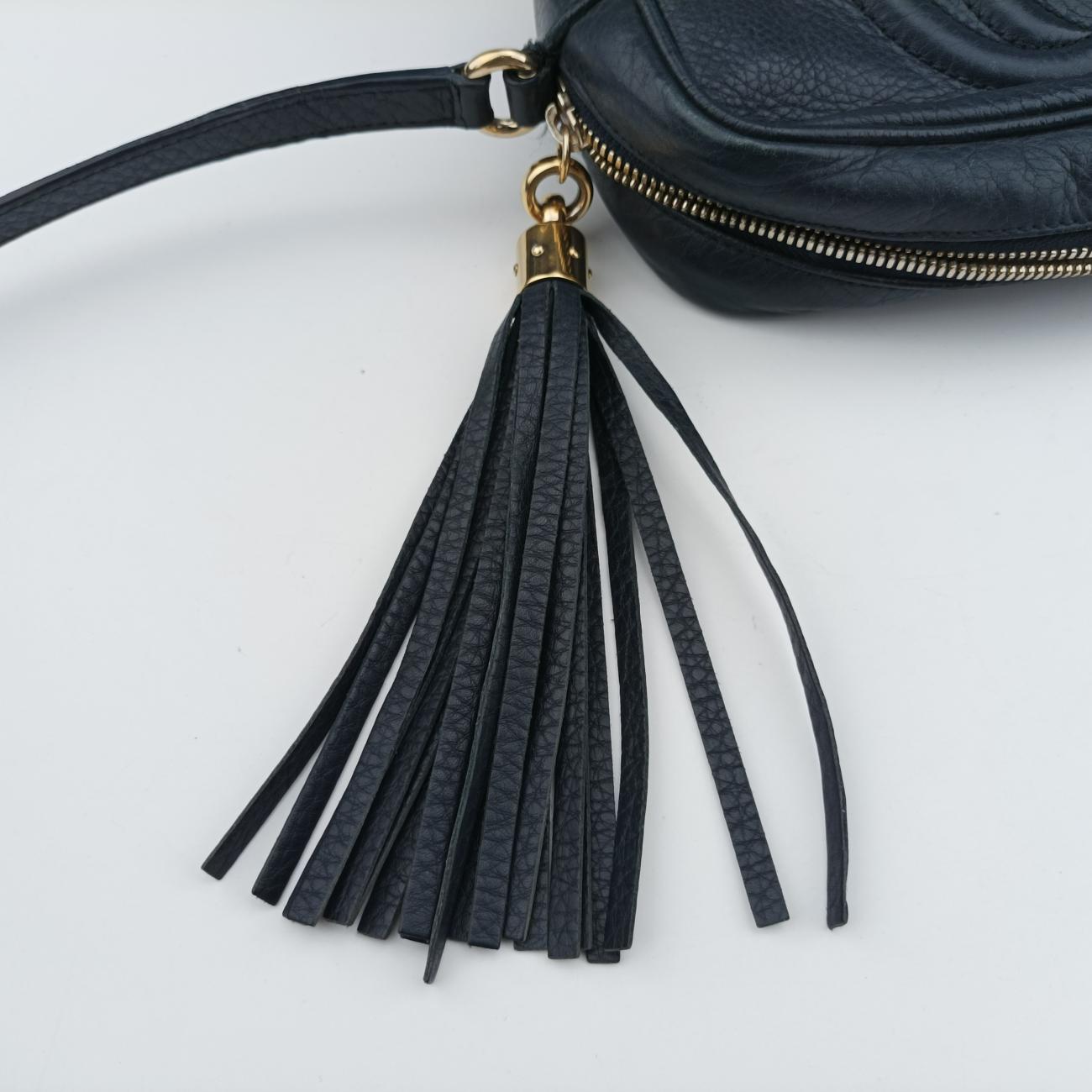 Pre-owned Gucci Soho Navy Leather 308364 shoulderbag | stylenewstar