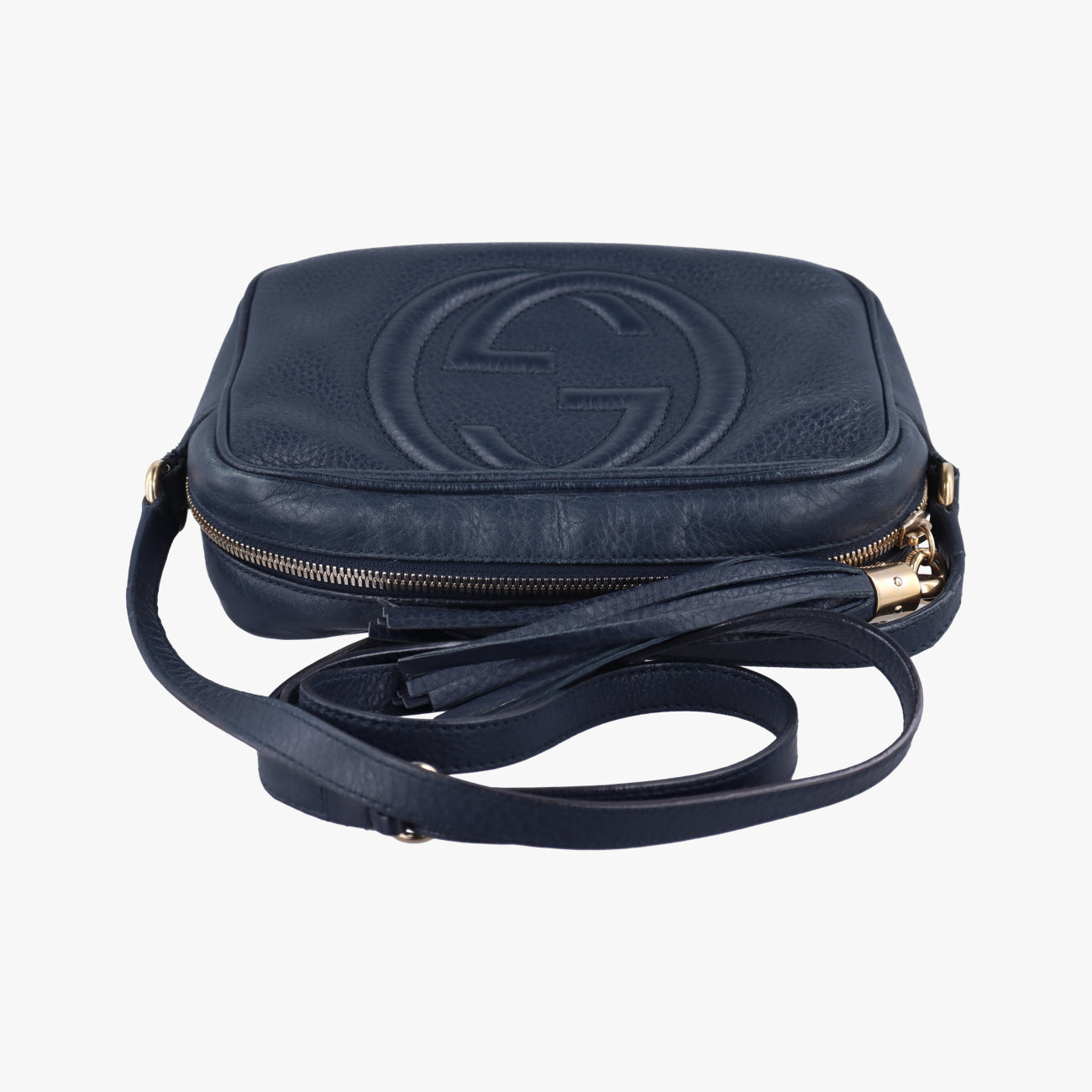 Pre-owned Gucci Soho Navy Leather 308364 shoulderbag | stylenewstar