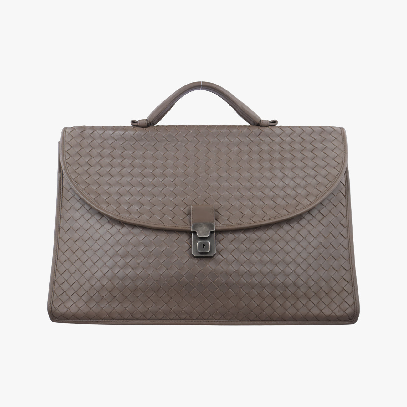Pre-owned Bottega Veneta Intrecciato Brown lambskin  handbag | stylenewstar