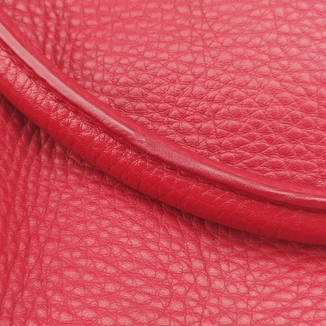 Pre-owned Prada Triangle logo Red Leather B2343M shoulderbag | stylenewstar