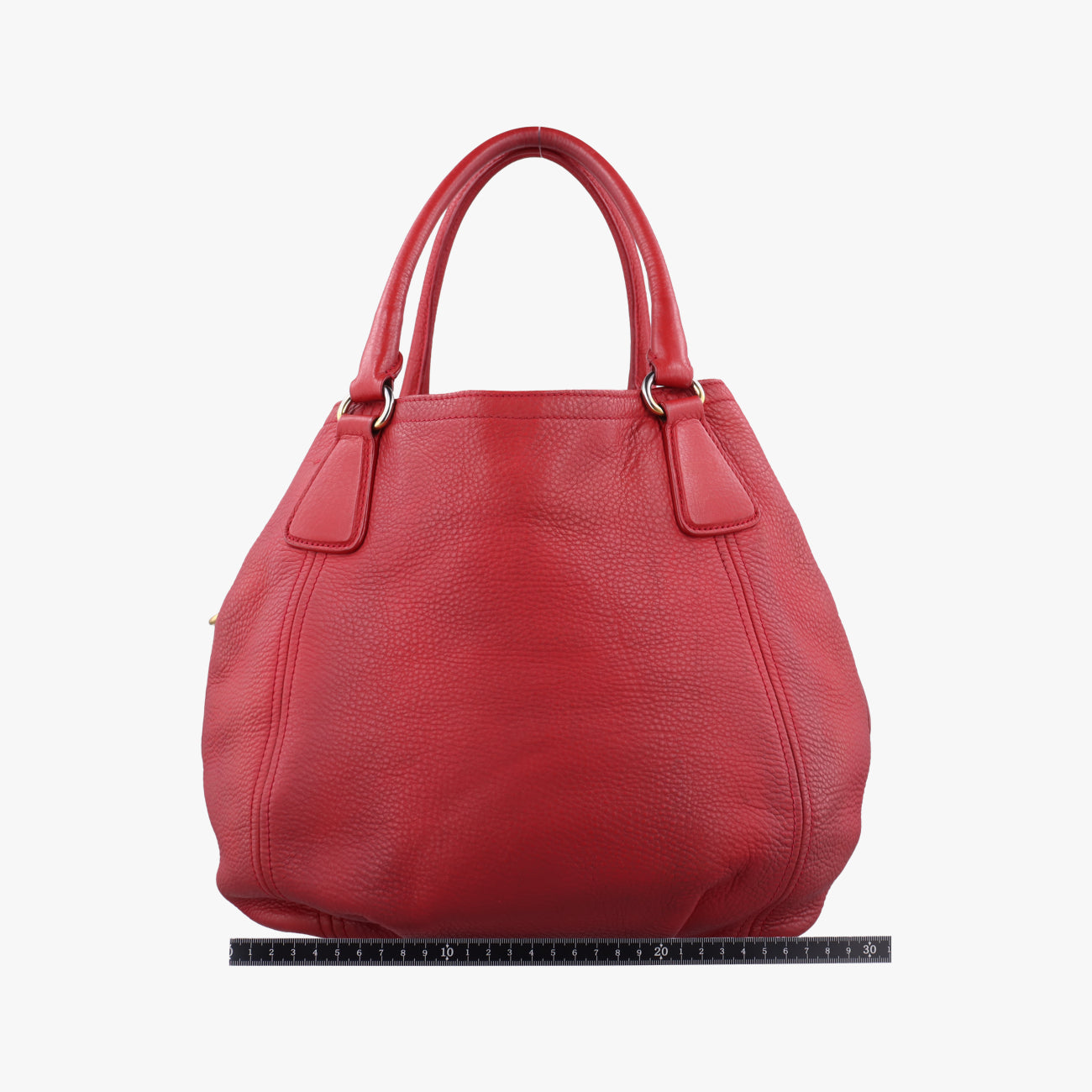 Pre-owned Prada Triangle logo Red Leather B2343M shoulderbag | stylenewstar