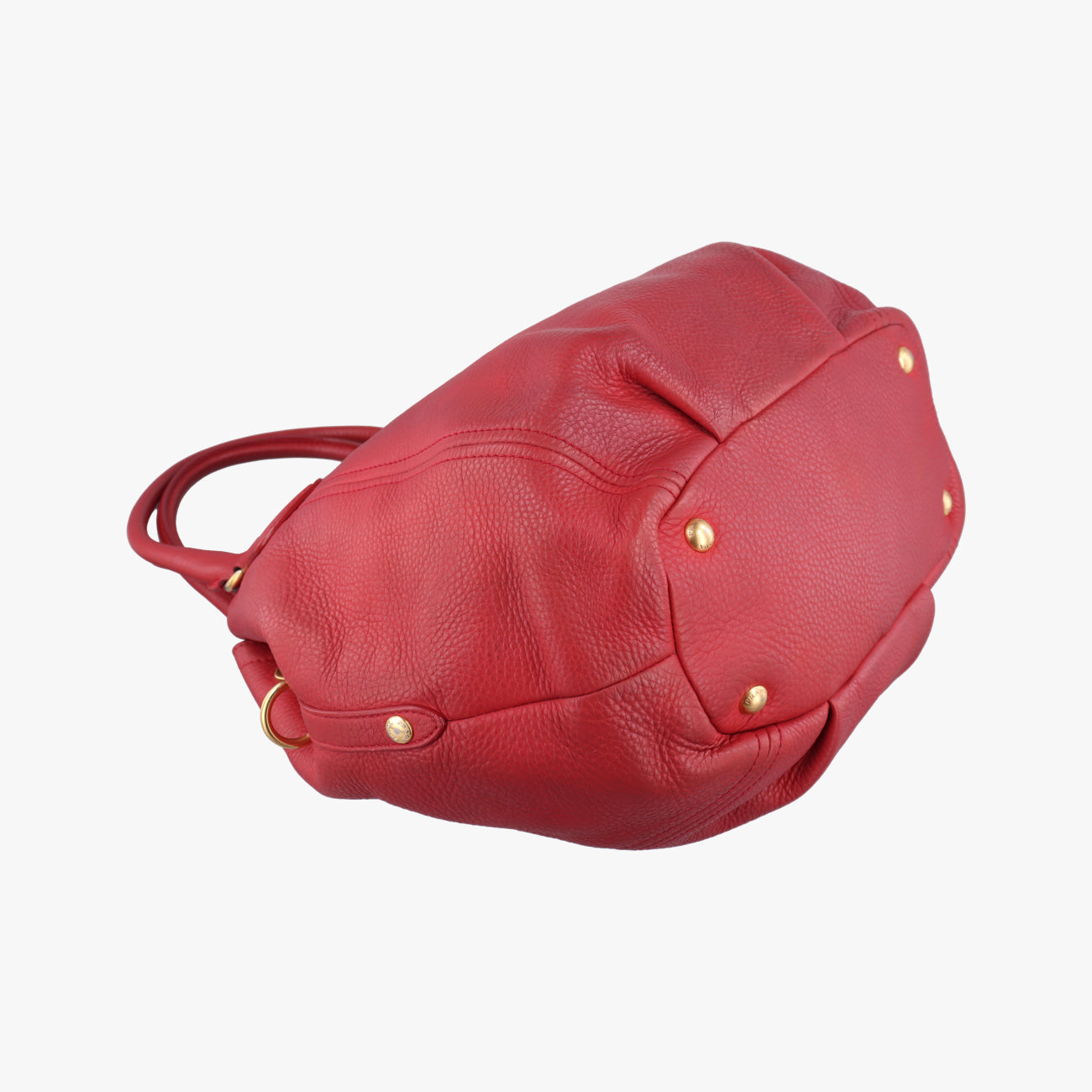 Pre-owned Prada Triangle logo Red Leather B2343M shoulderbag | stylenewstar