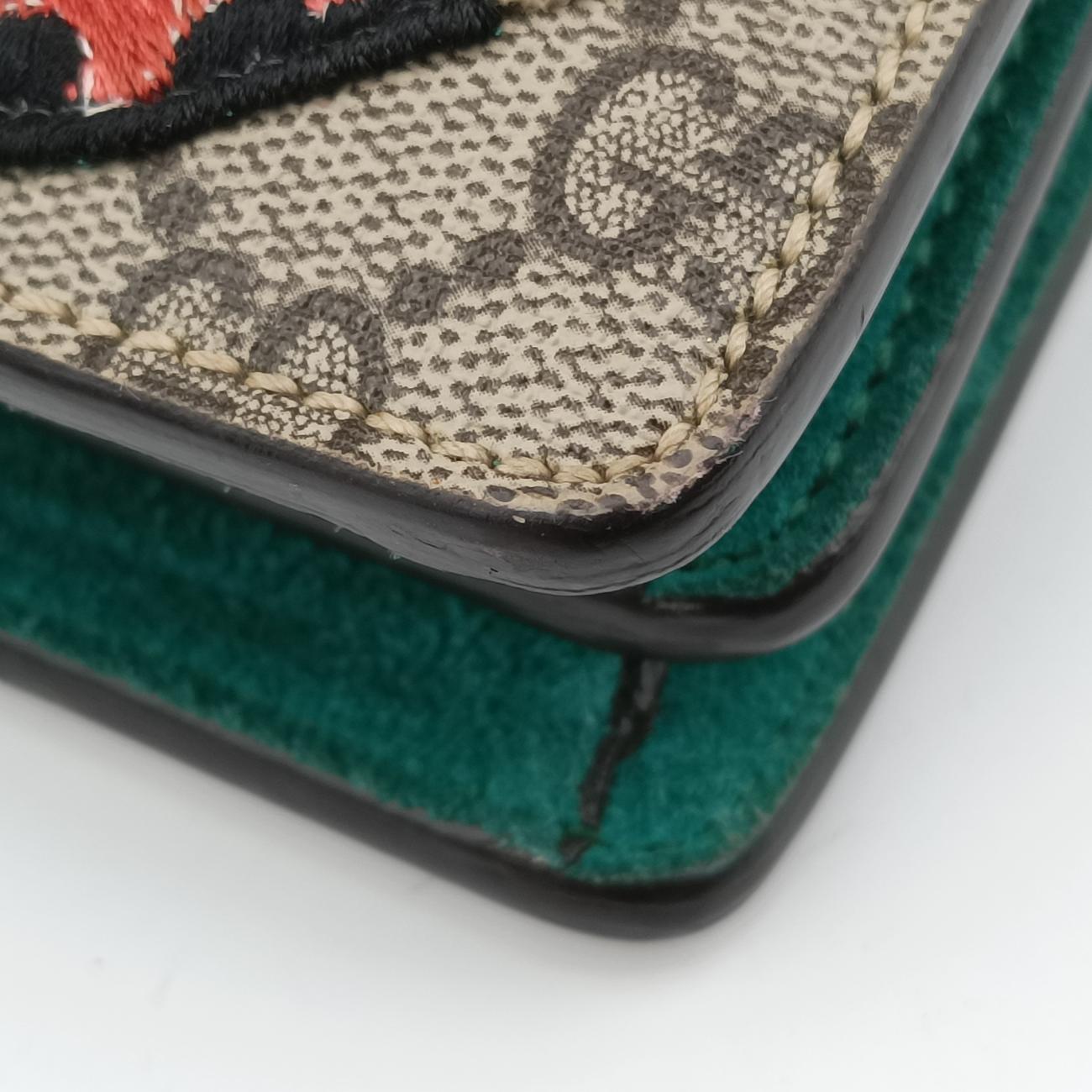 Pre-owned Gucci Dionysus beige×green×Multicolour PVC coated canvas 400249 shoulderbag | stylenewstar